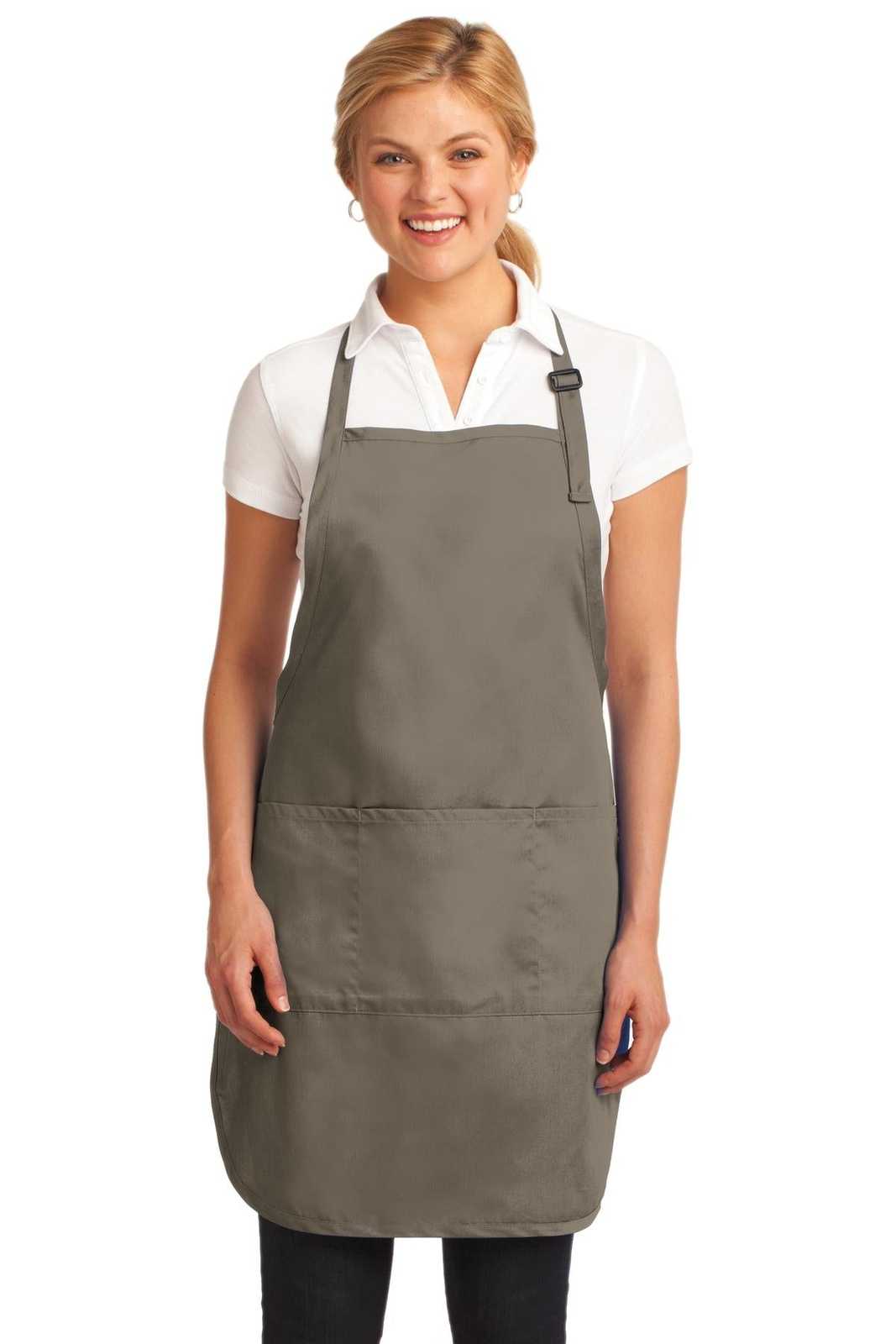 Port Authority A703 Easy Care Full-Length Apron with Stain Release - Khaki - HIT a Double - 1