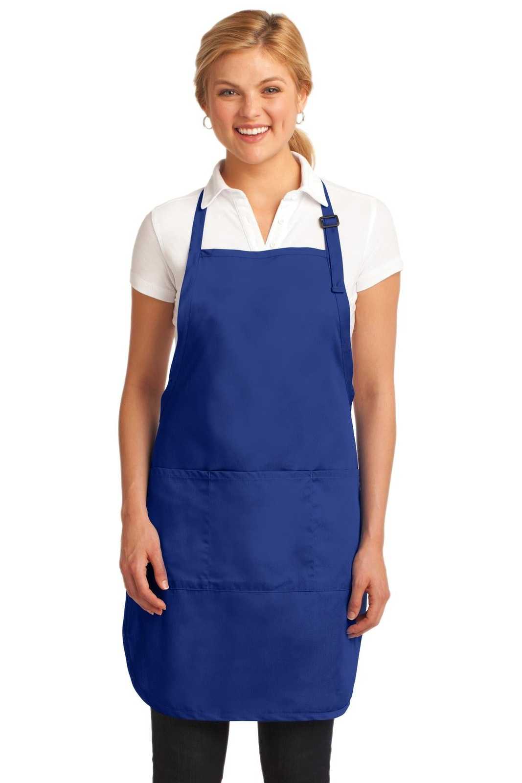 Port Authority A703 Easy Care Full-Length Apron with Stain Release - Royal - HIT a Double - 1