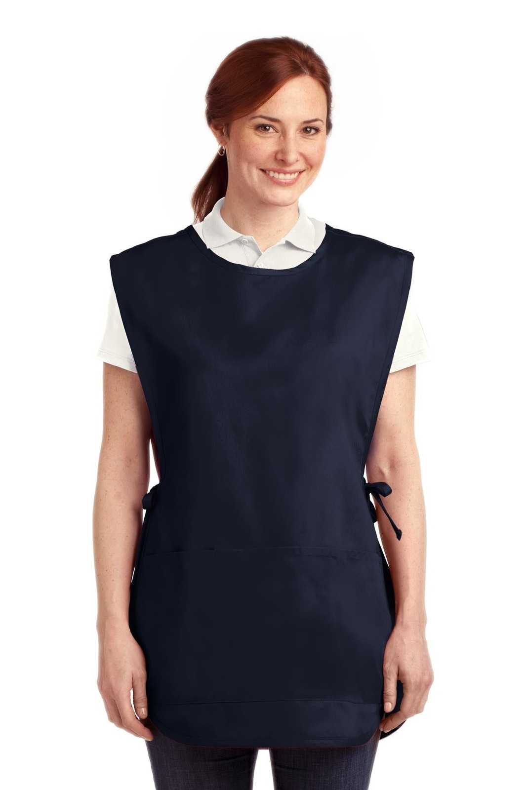 Port Authority A705 Easy Care Cobbler Apron with Stain Release - Navy - HIT a Double - 1