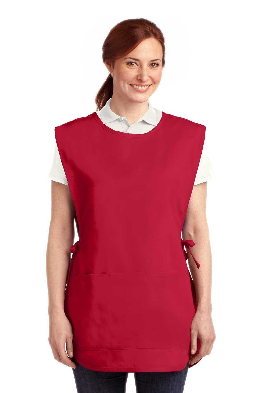 Port Authority A705 Easy Care Cobbler Apron with Stain Release - Red - HIT a Double - 1