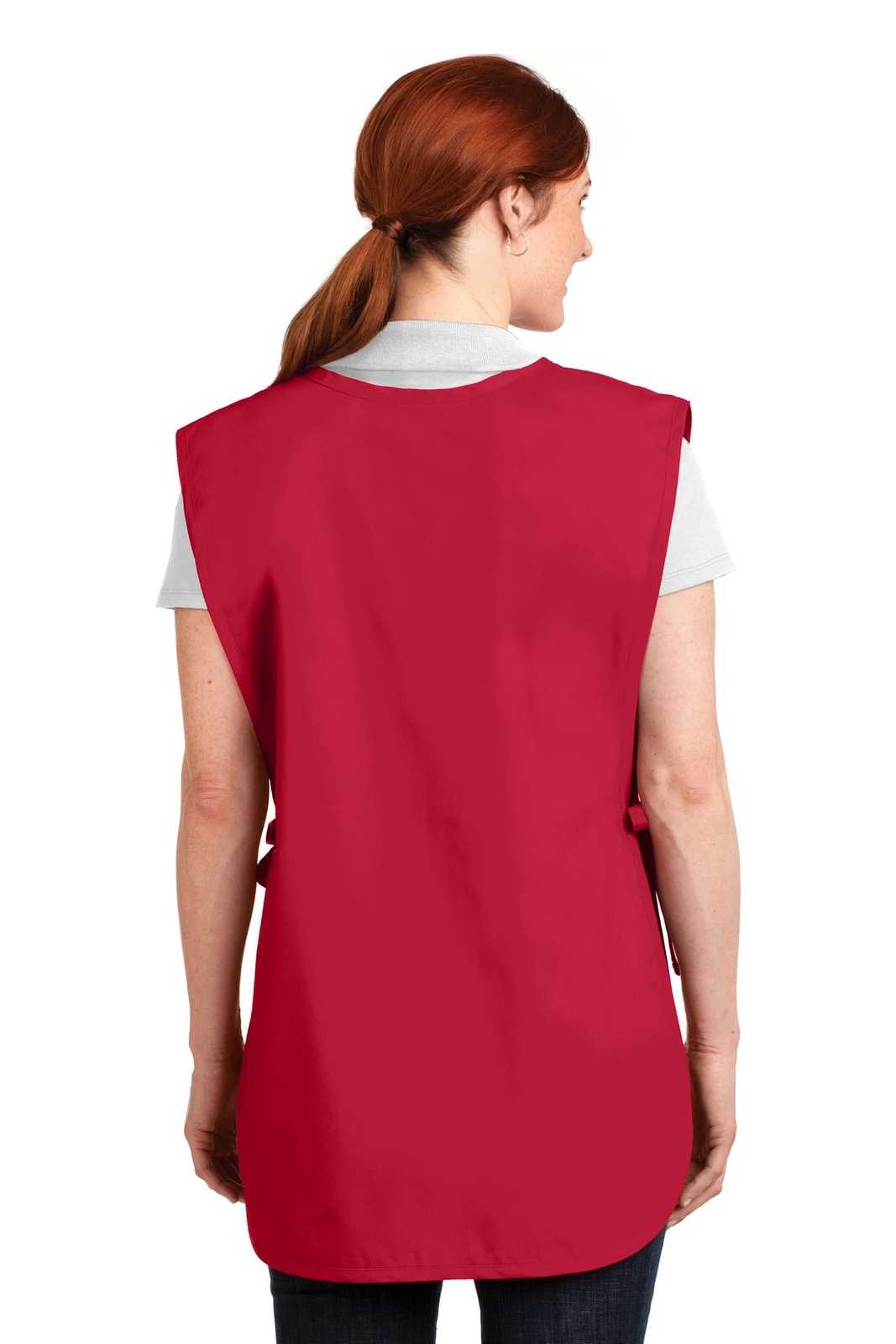 Port Authority A705 Easy Care Cobbler Apron with Stain Release - Red - HIT a Double - 2