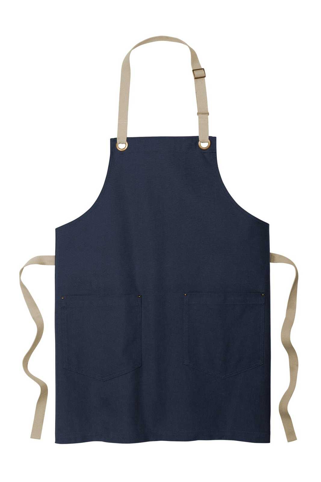 Port Authority A815 Canvas Full-Length Two-Pocket Apron - River Blue Navy Stone - HIT a Double - 2
