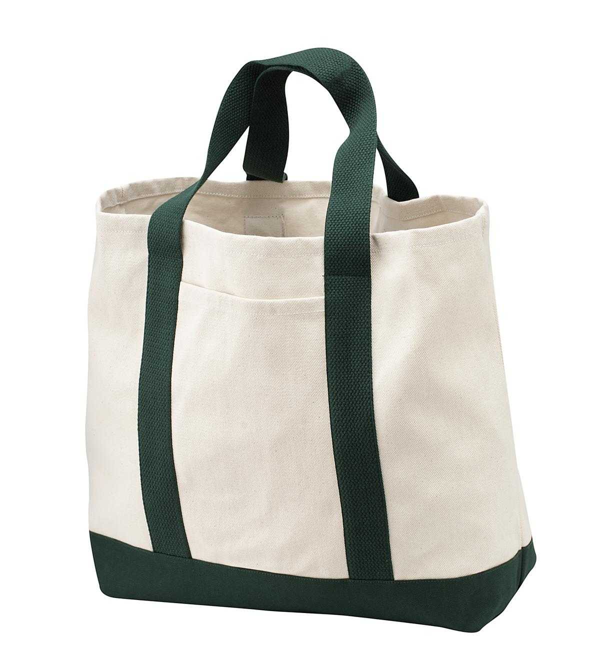 Port Authority B400 Two-Tone Shopping Tote - Natural Spruce - HIT a Double - 1