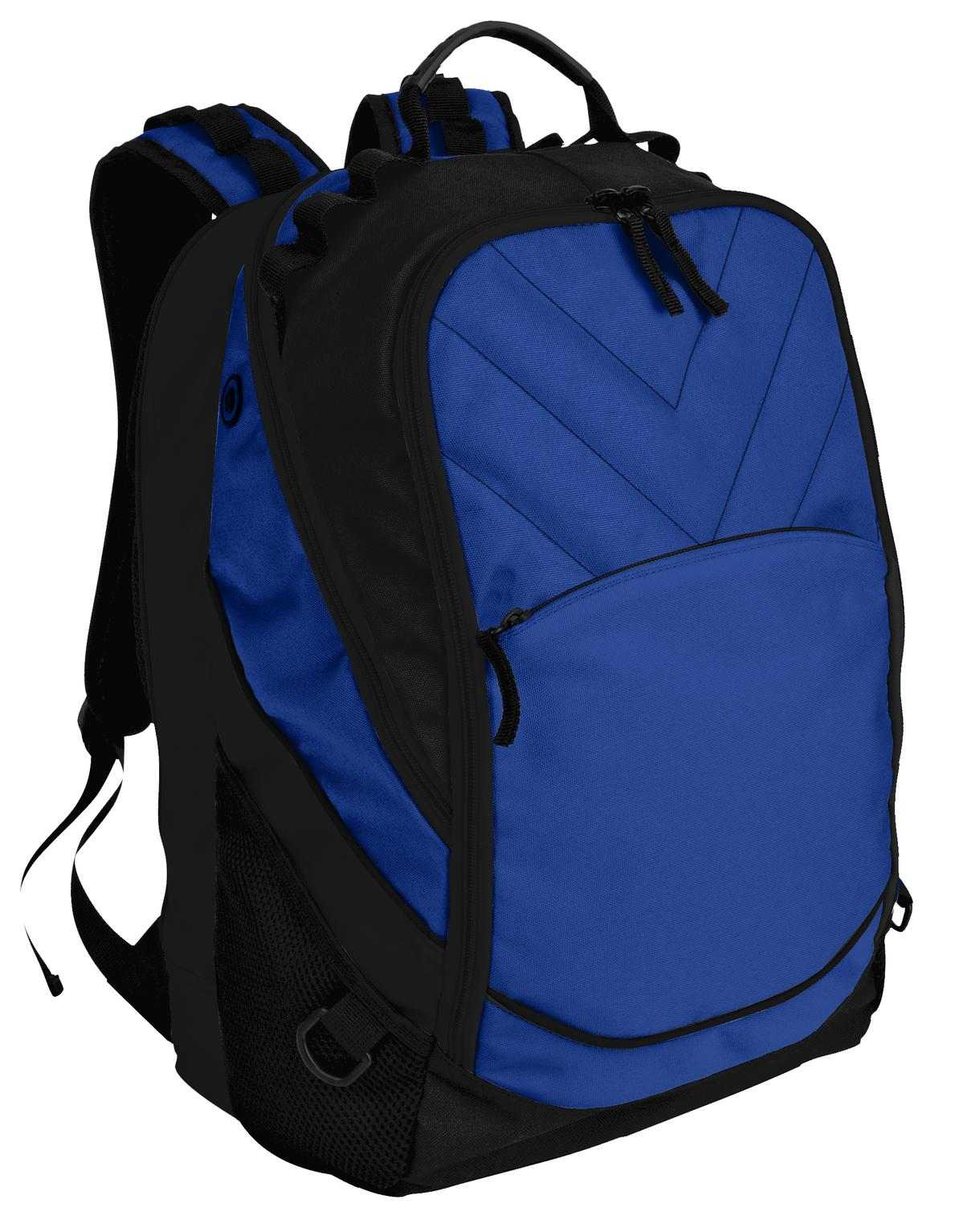 Port Authority BG100 Xcape Computer Backpack - Shock Blue Black - HIT a Double - 1