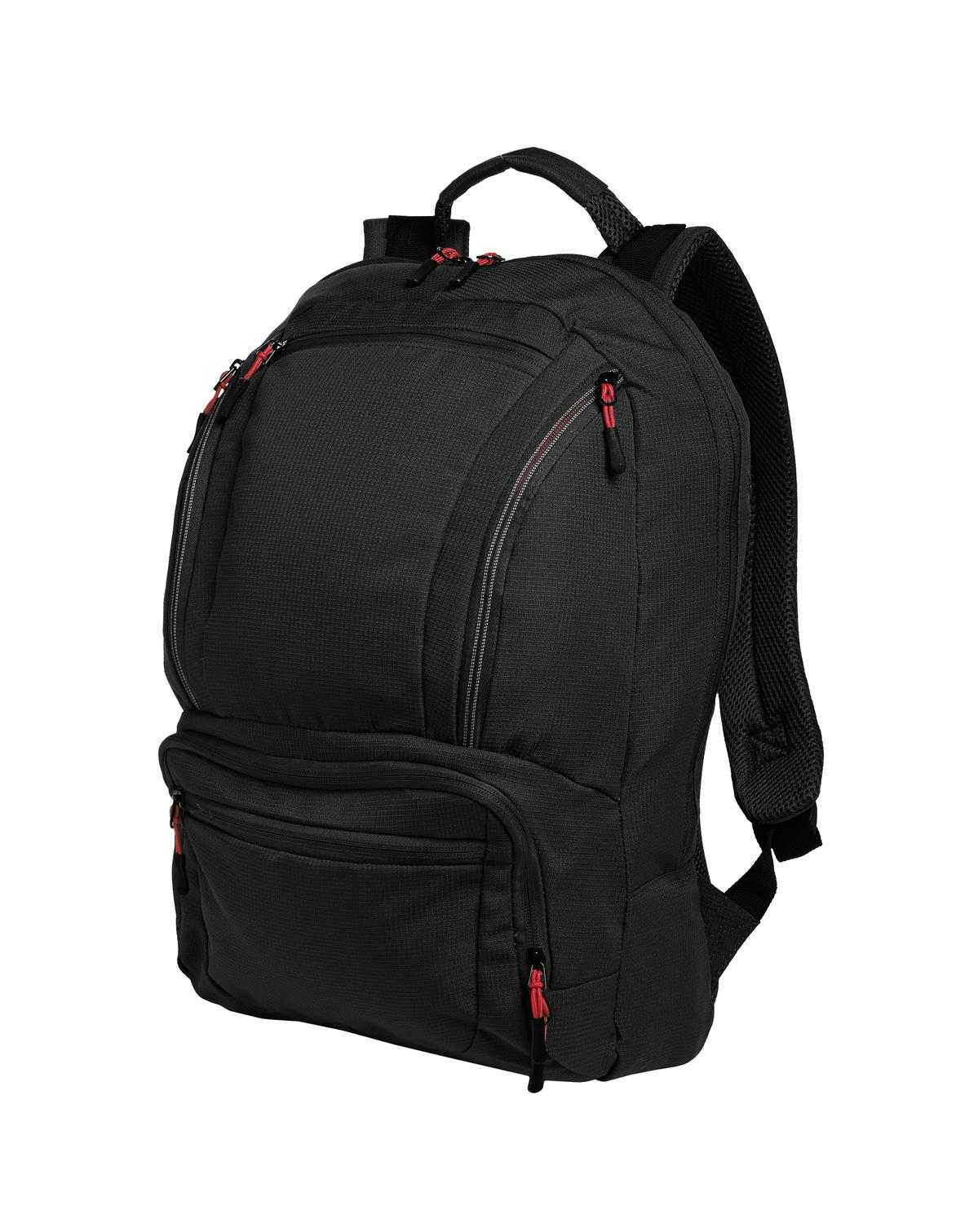 Port Authority BG200 Cyber Backpack - Black Red - HIT a Double - 1