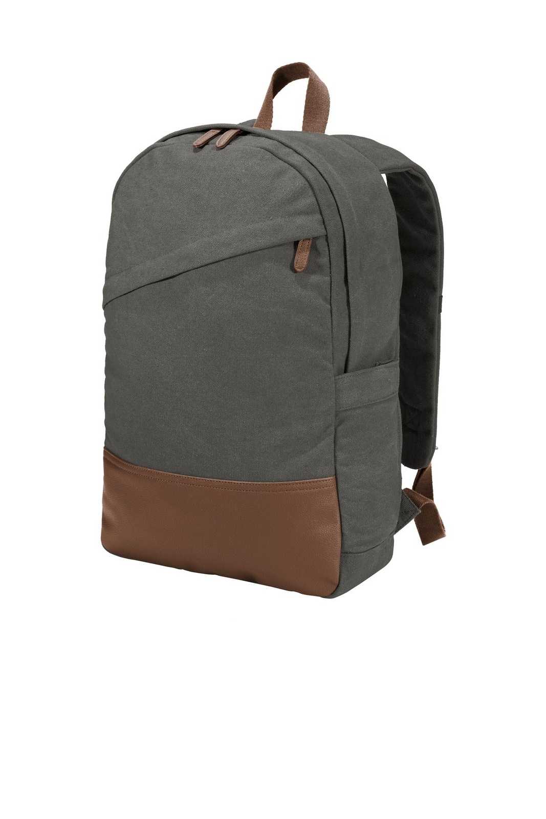 Port Authority BG210 Cotton Canvas Backpack - Dark Smoke Gray - HIT a Double - 1