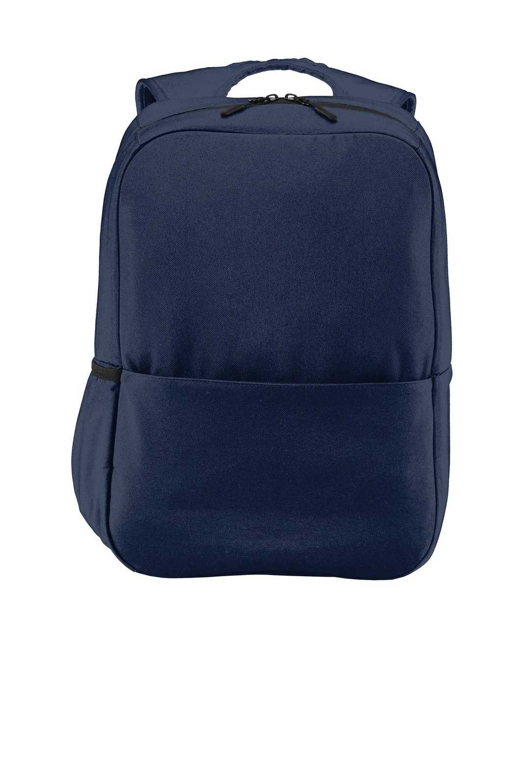 Port Authority BG218 Access Square Backpack - River Blue Navy - HIT a Double - 1
