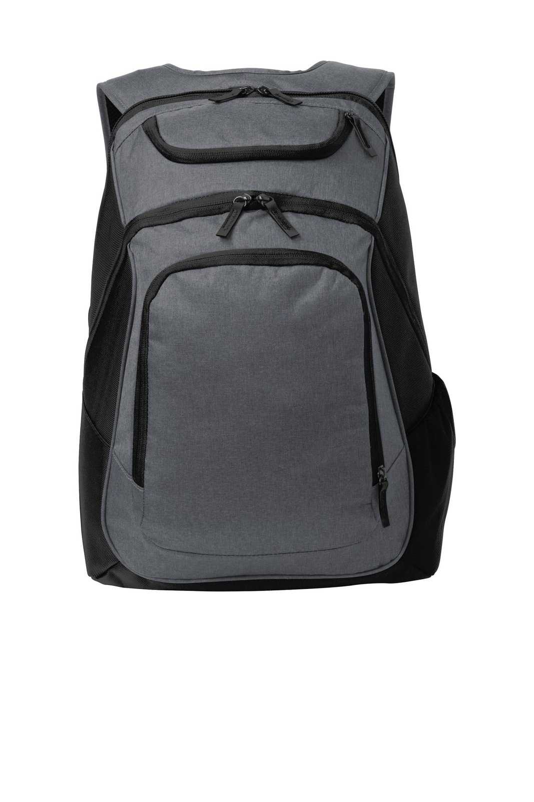 Port Authority BG223 Exec Backpack - Graphite Heather/ Black - HIT a Double - 1