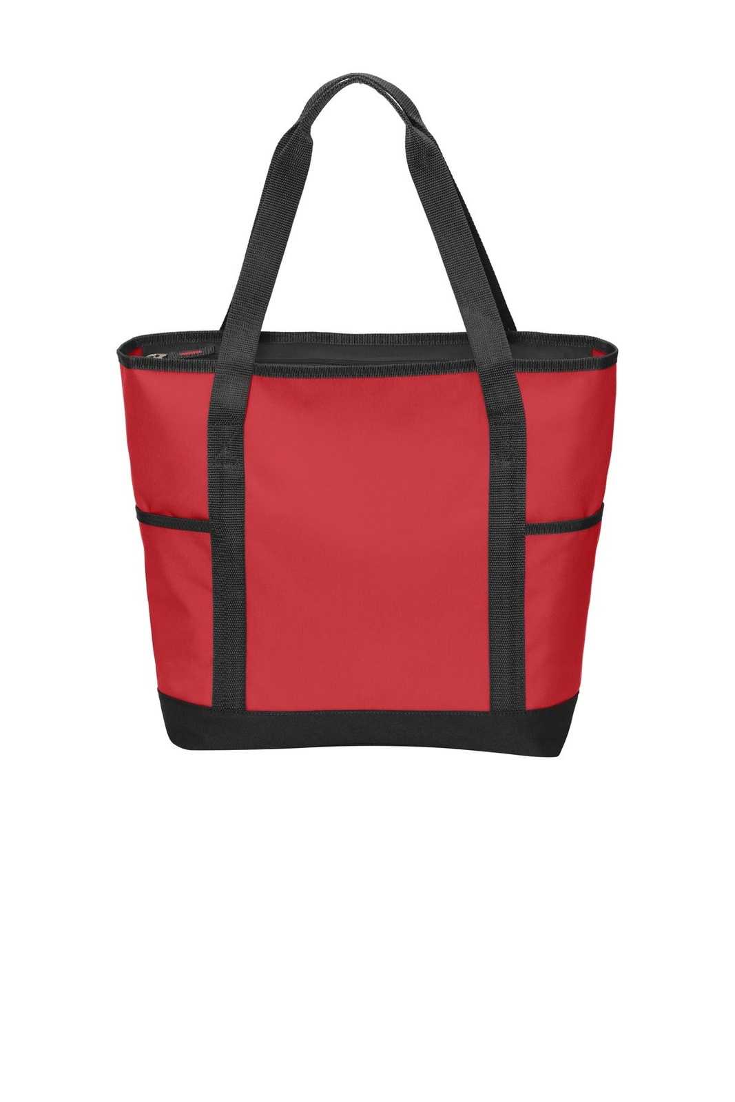 Port Authority BG411 On-The-Go Tote - Chili Red Black - HIT a Double - 1