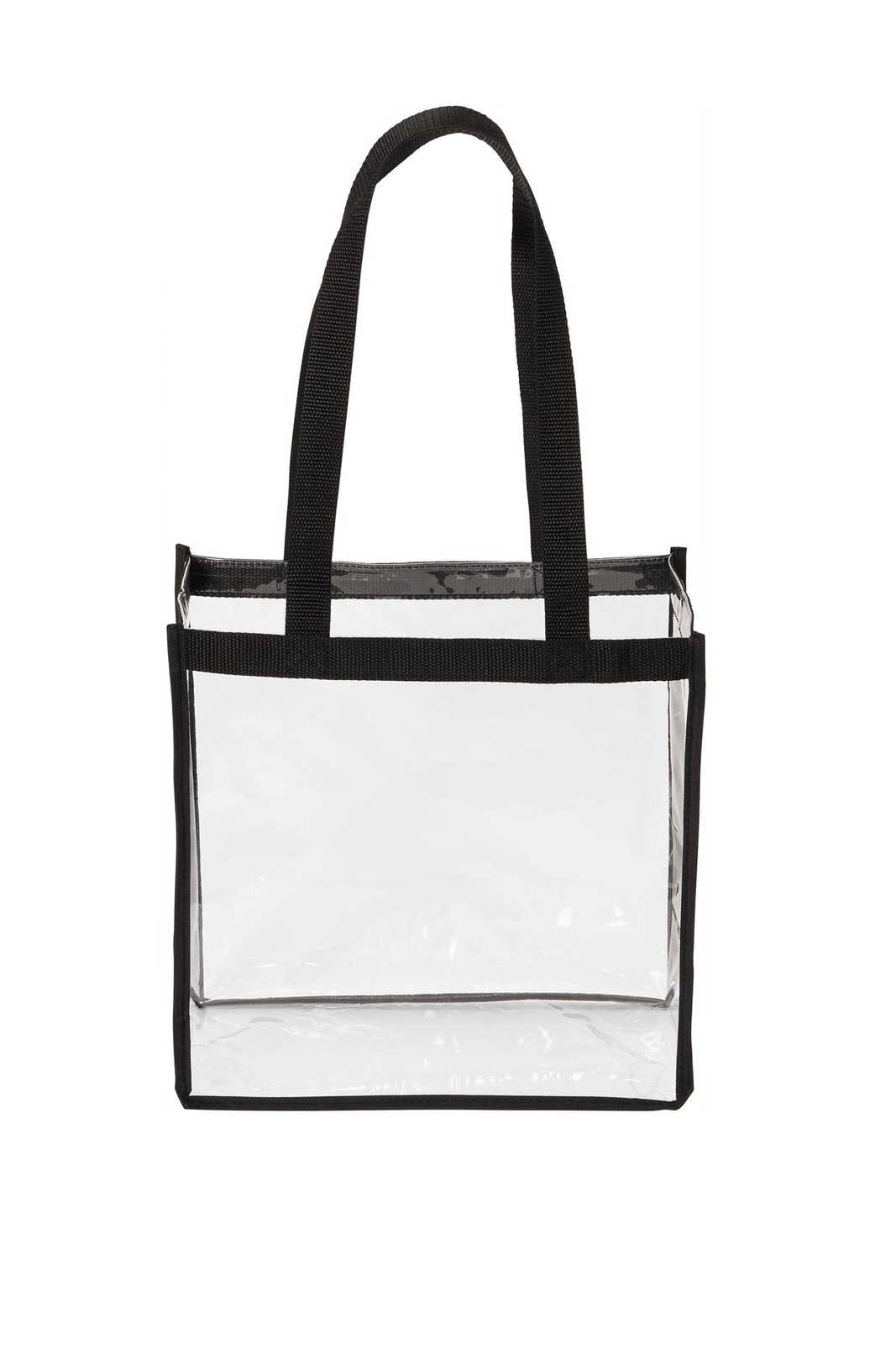 Port Authority BG430 Clear Stadium Tote - Clear Black - HIT a Double - 1