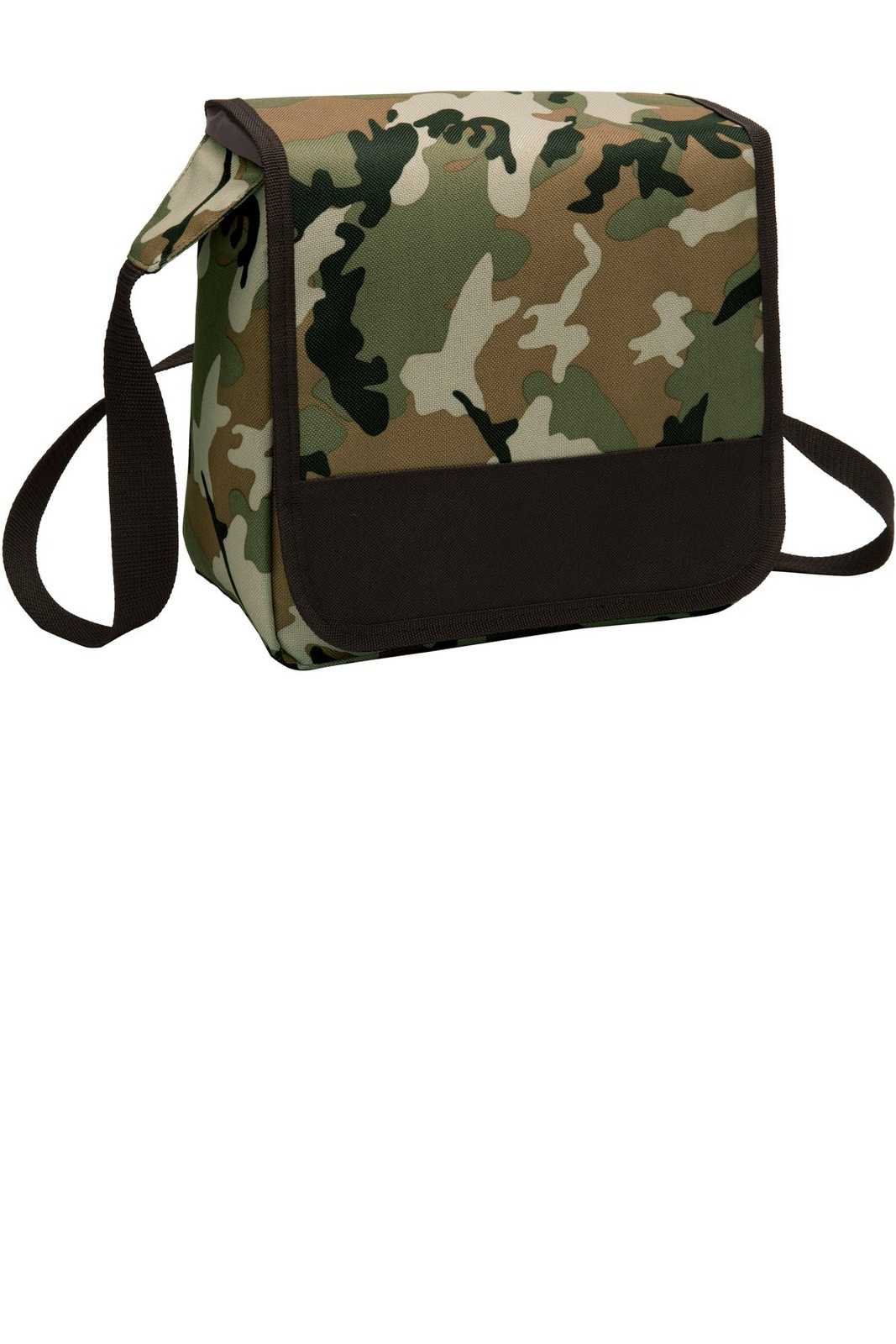 Port Authority BG753 Lunch Cooler Messenger - Military Camo Black - HIT a Double - 1