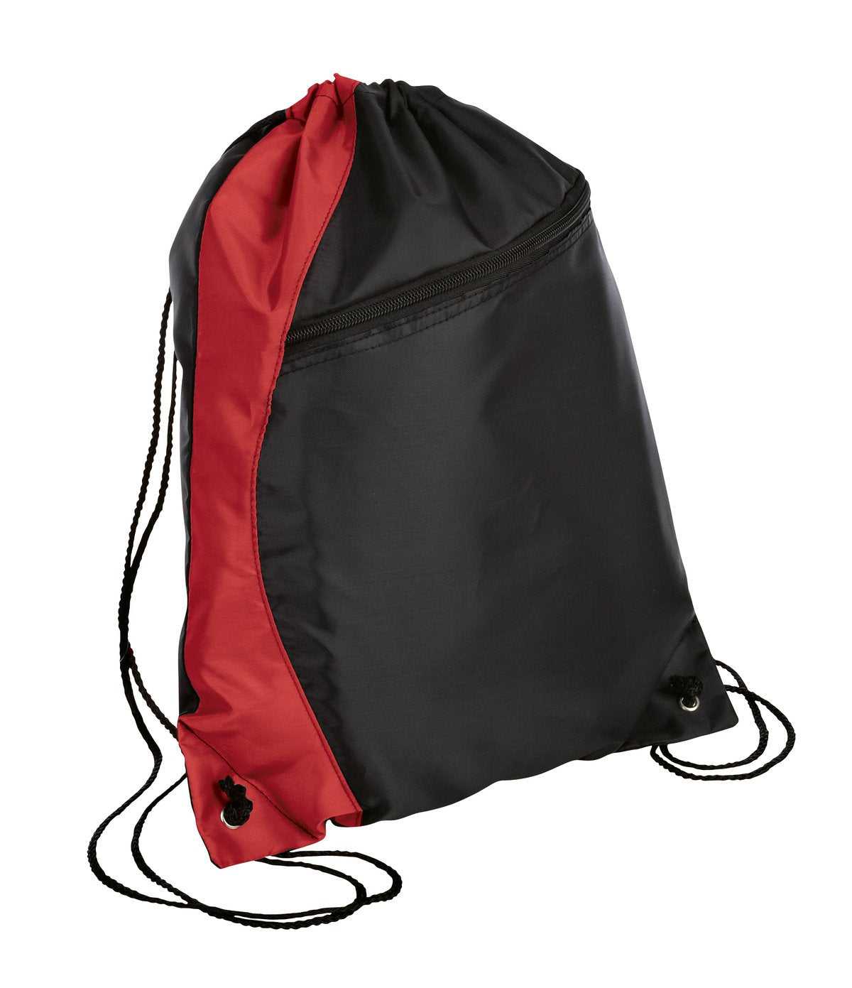 Port Authority BG80 Colorblock Cinch Pack - Red Black - HIT a Double - 1