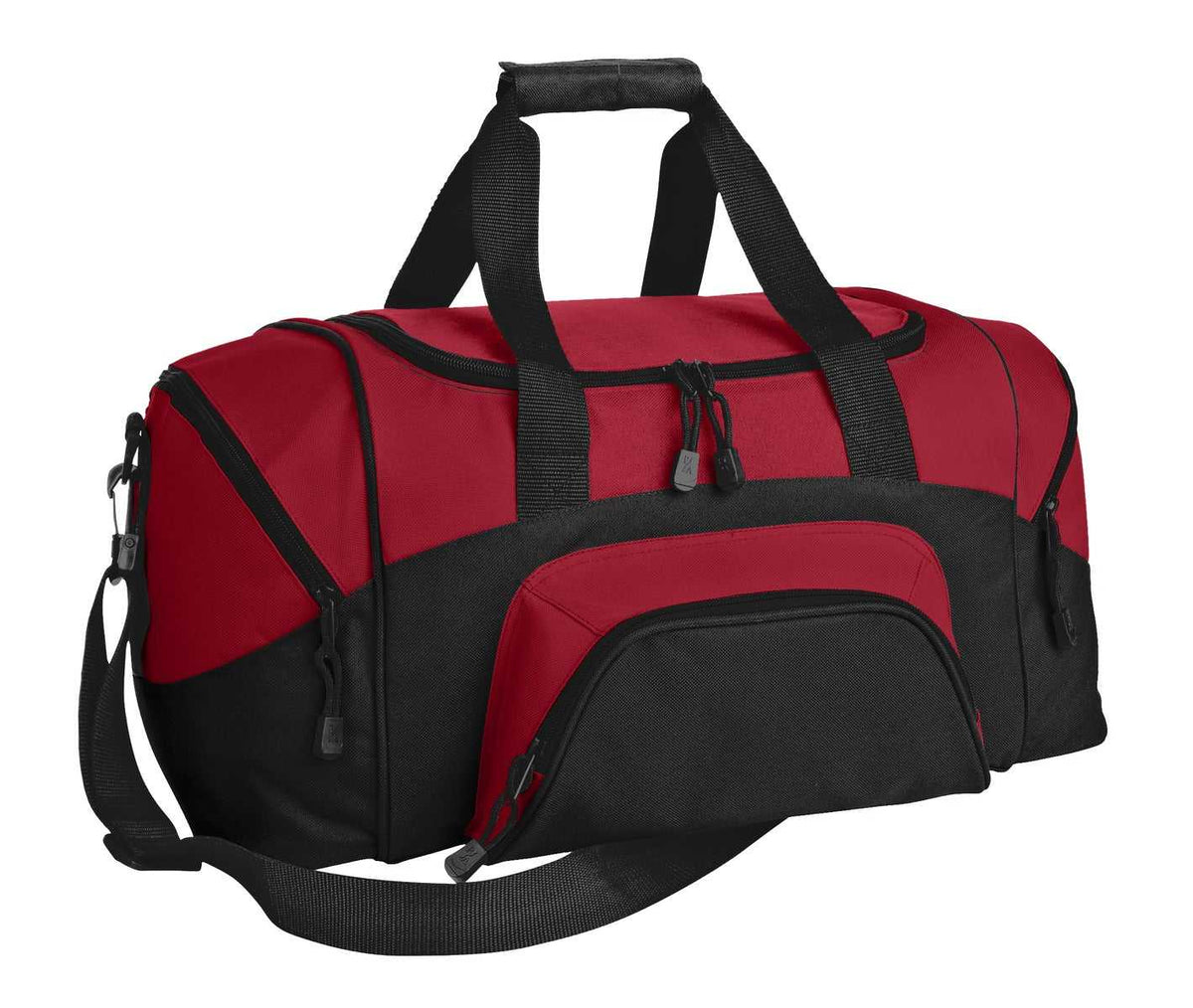 Port Authority BG990S Small Colorblock Sport Duffel - True Red Black - HIT a Double - 1