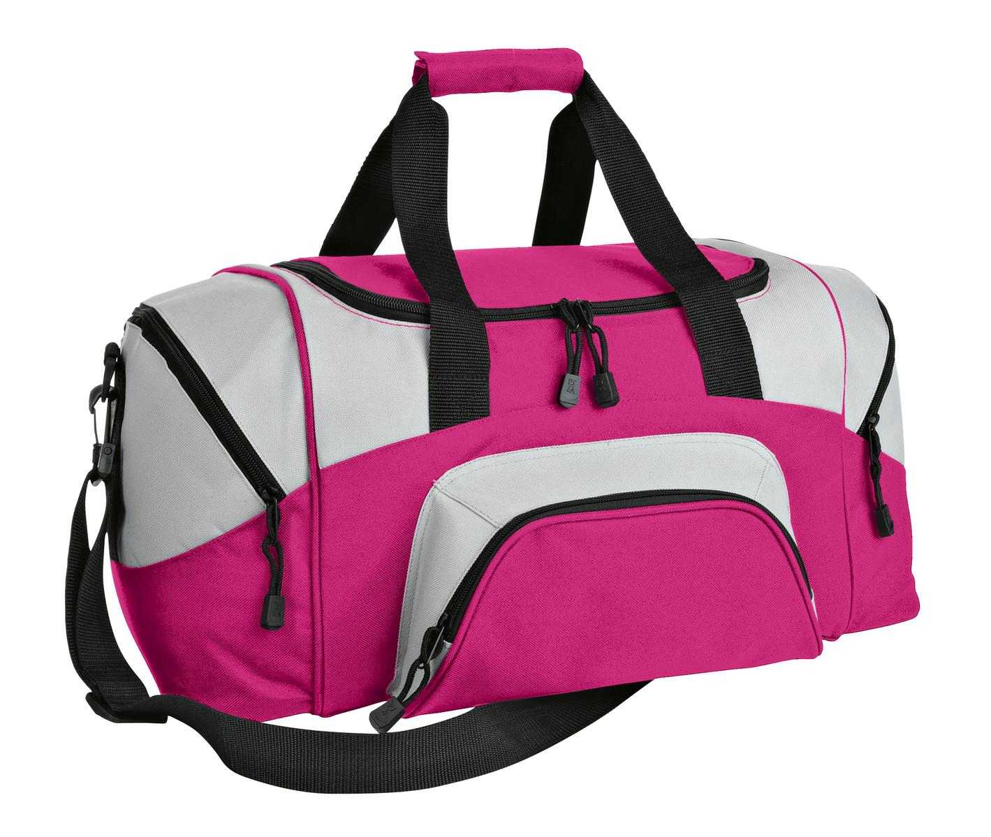 Port Authority BG99 Standard Colorblock Sport Duffel - Tropical Pink Gray - HIT a Double - 1