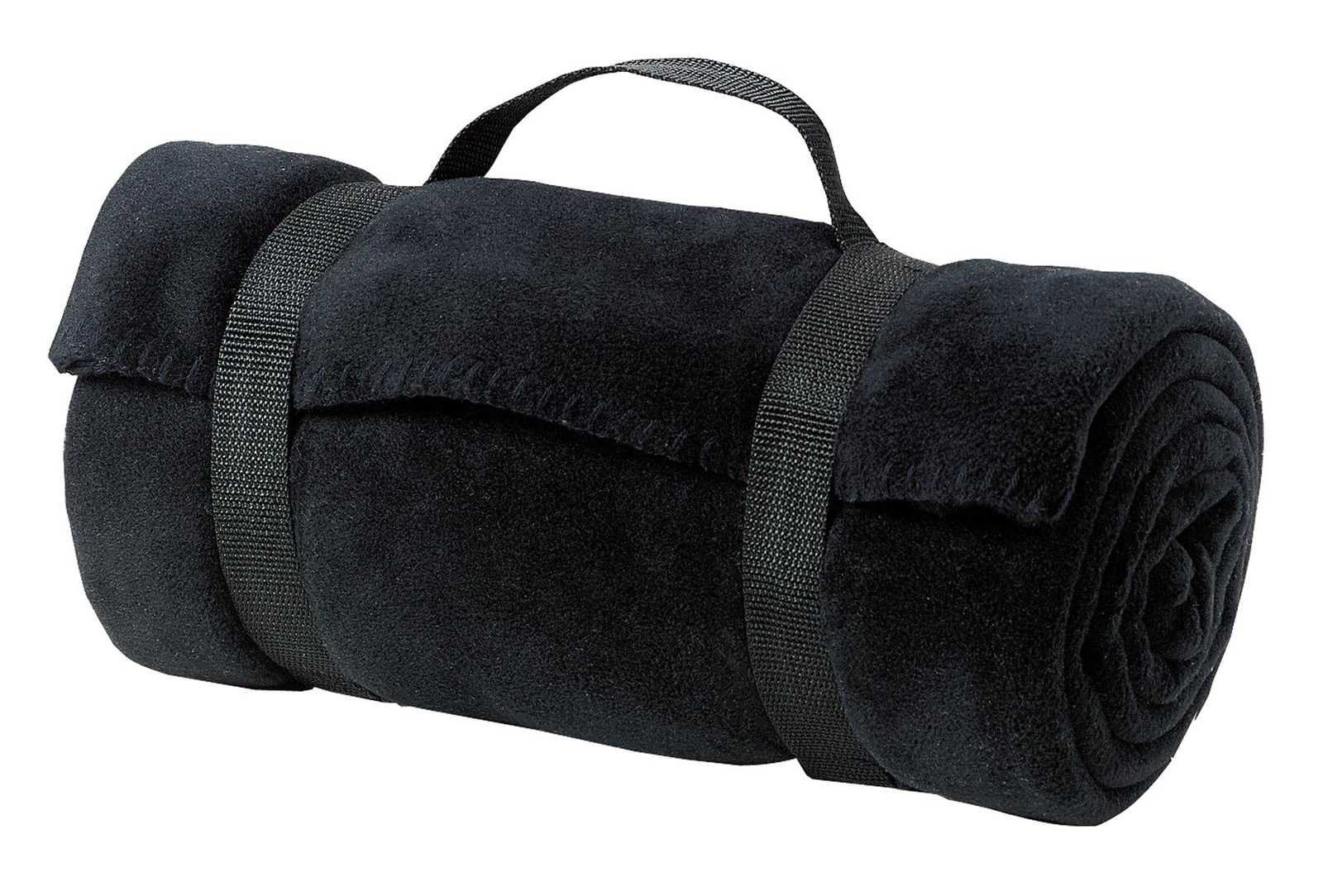 Port Authority BP10 Value Fleece Blanket with Strap - Black - HIT a Double - 1
