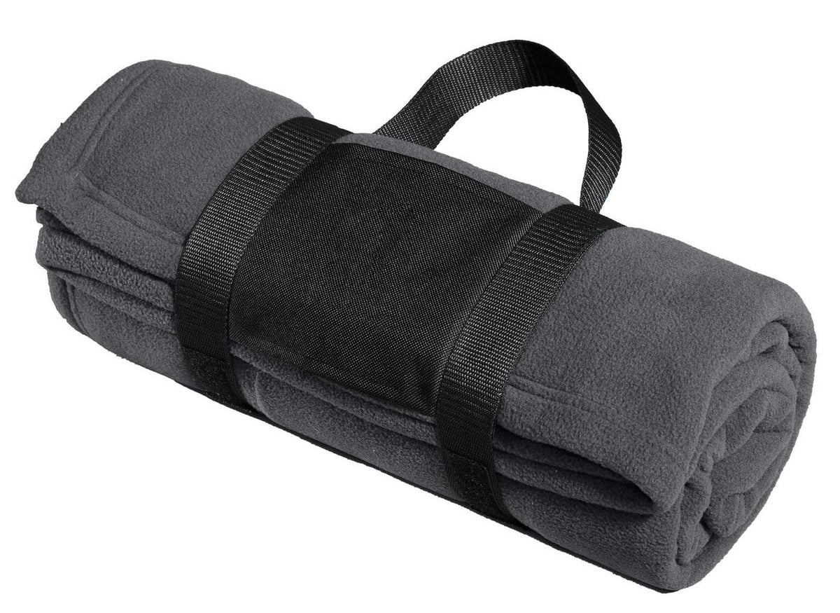 Port Authority BP20 Fleece Blanket with Carrying Strap - Iron Gray - HIT a Double - 1