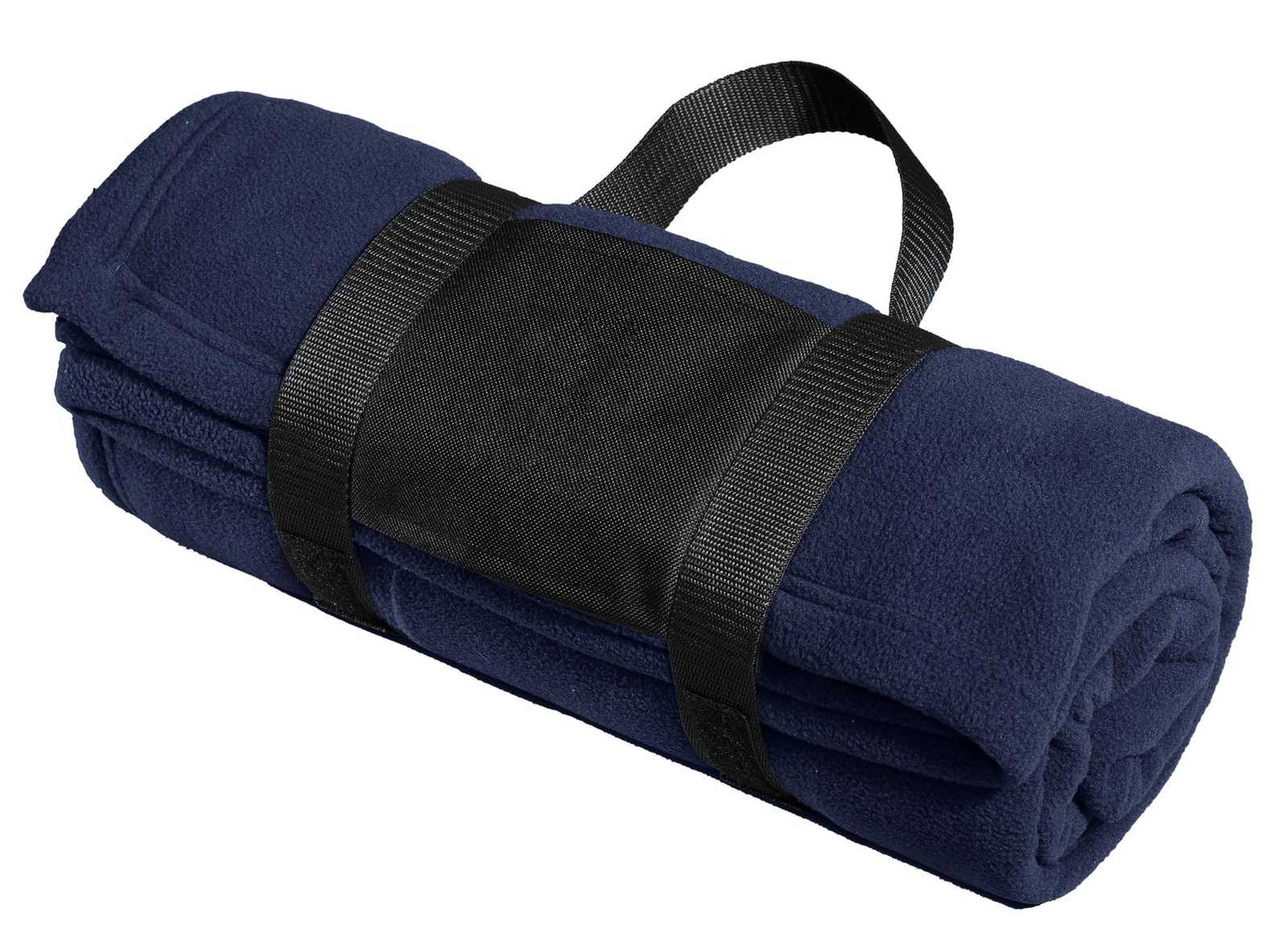 Port Authority BP20 Fleece Blanket with Carrying Strap - True Navy - HIT a Double - 1
