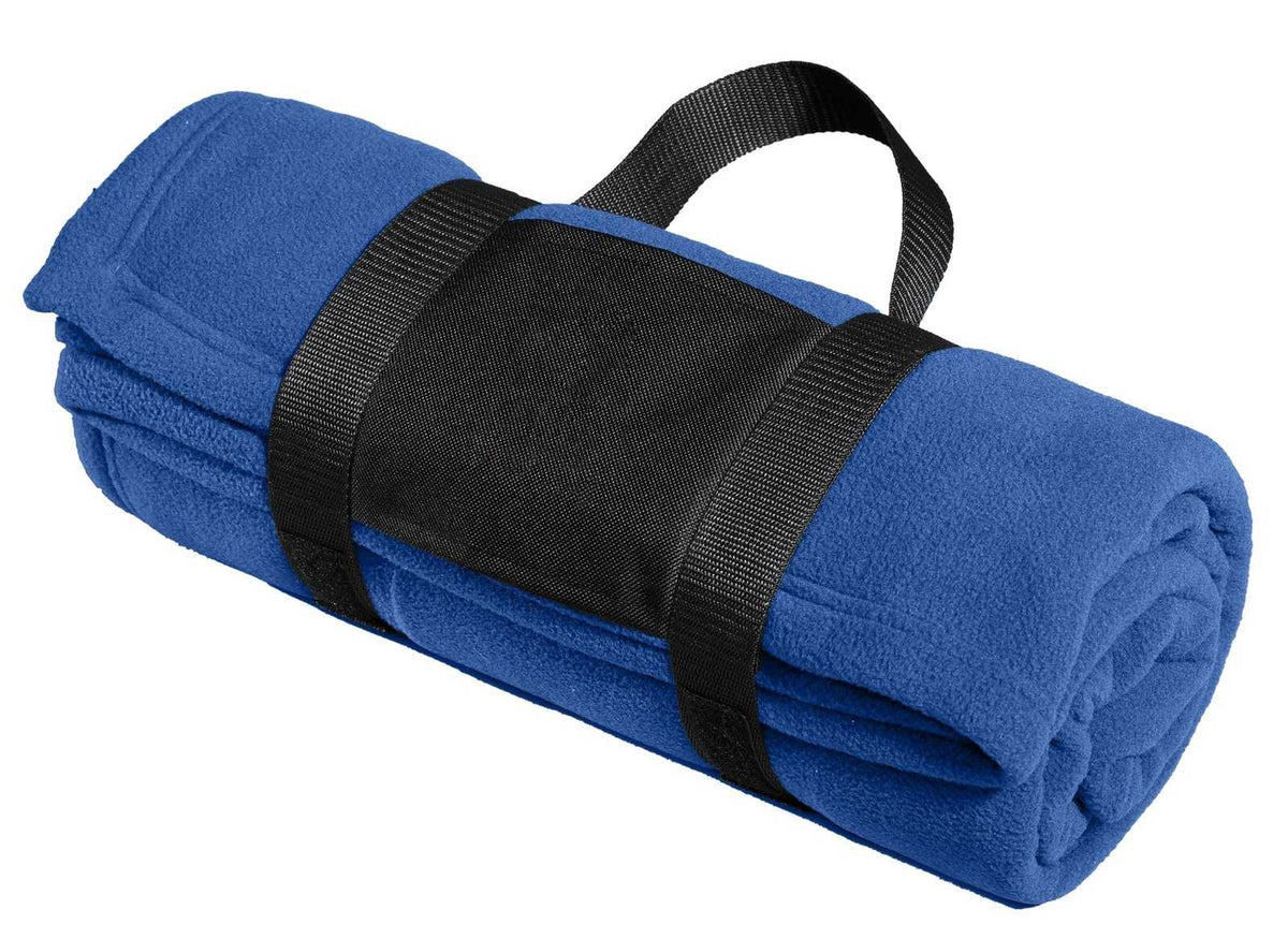 Port Authority BP20 Fleece Blanket with Carrying Strap - True Royal - HIT a Double - 1