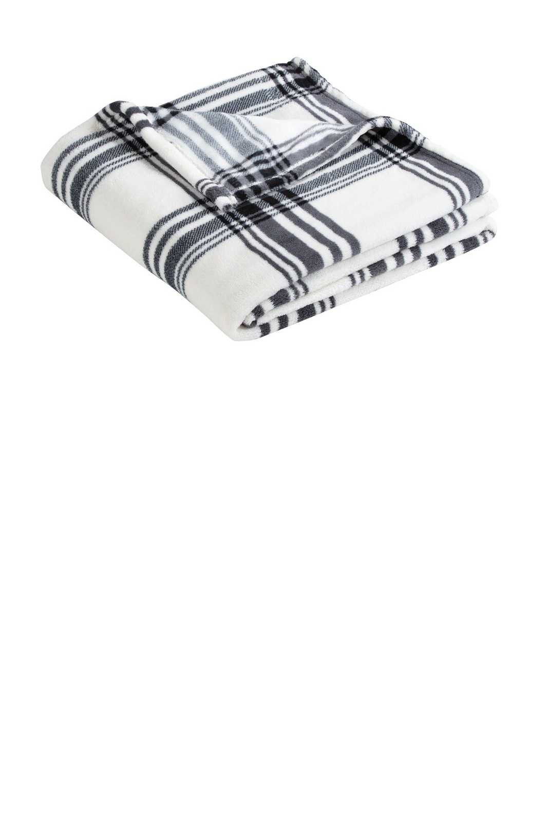 Port Authority BP31 Ultra Plush Blanket - Black White Plaid - HIT a Double - 1