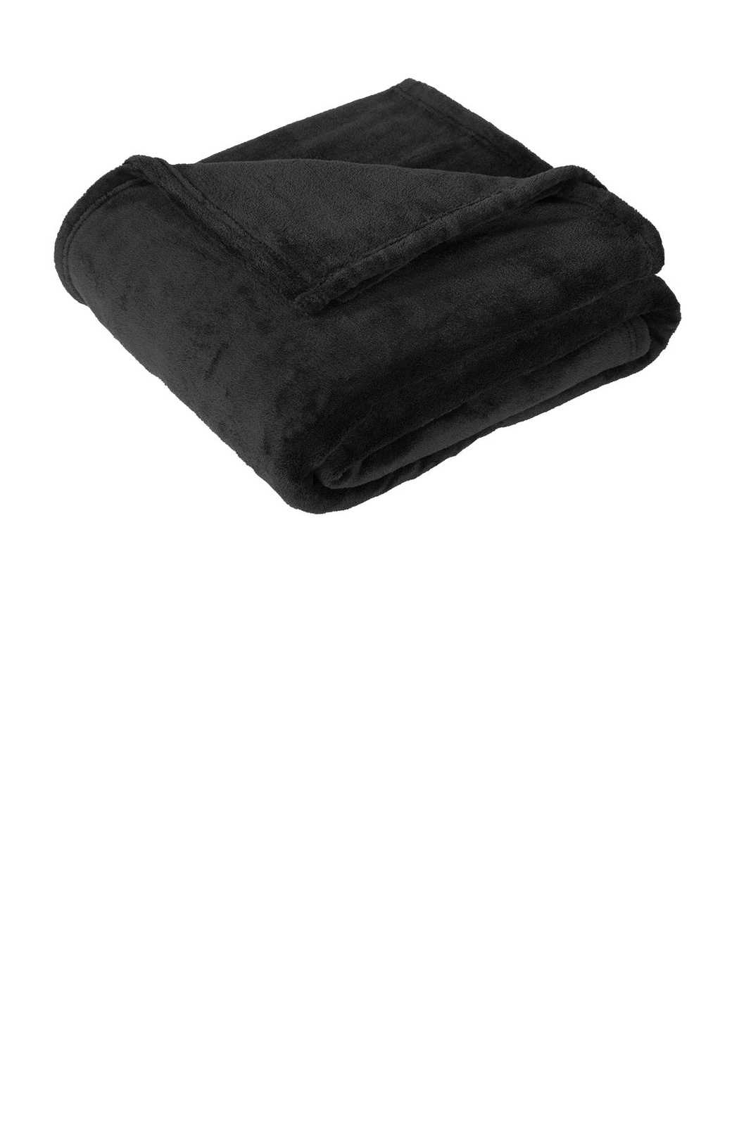 Port Authority BP32 Oversized Ultra Plush Blanket - Deep Black - HIT a Double - 1