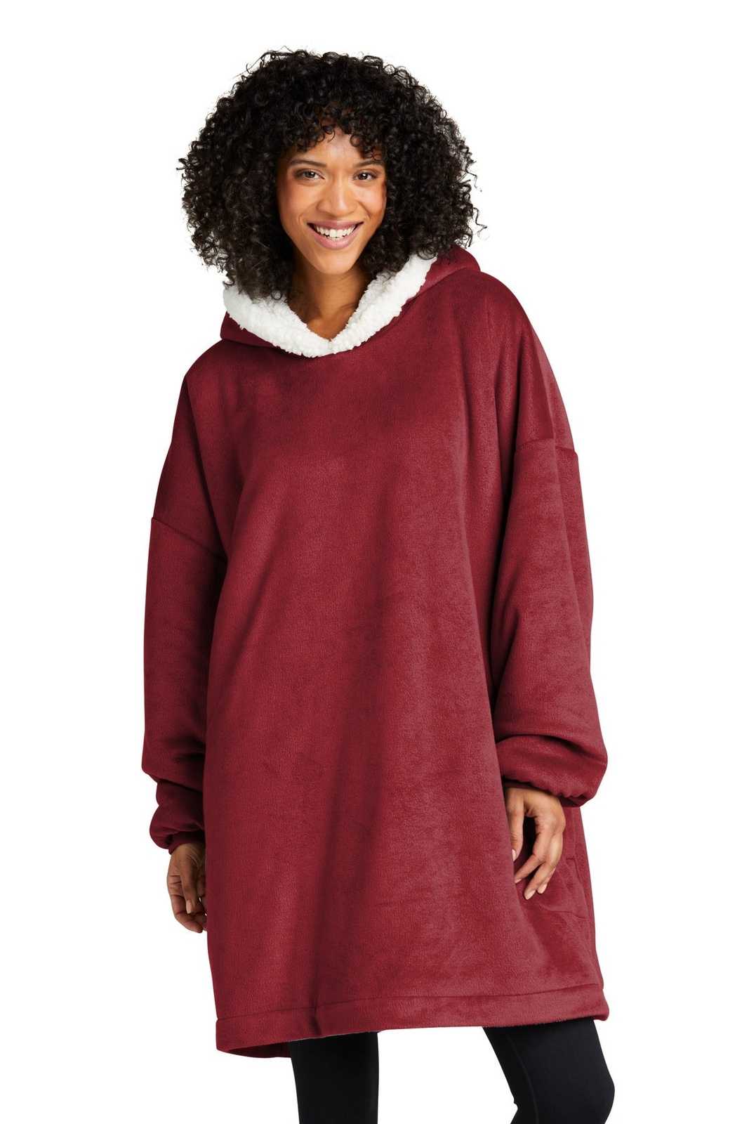 Port Authority BP41 Mountain Lodge Wearable Blanket - Red Rhubarb - HIT a Double - 1