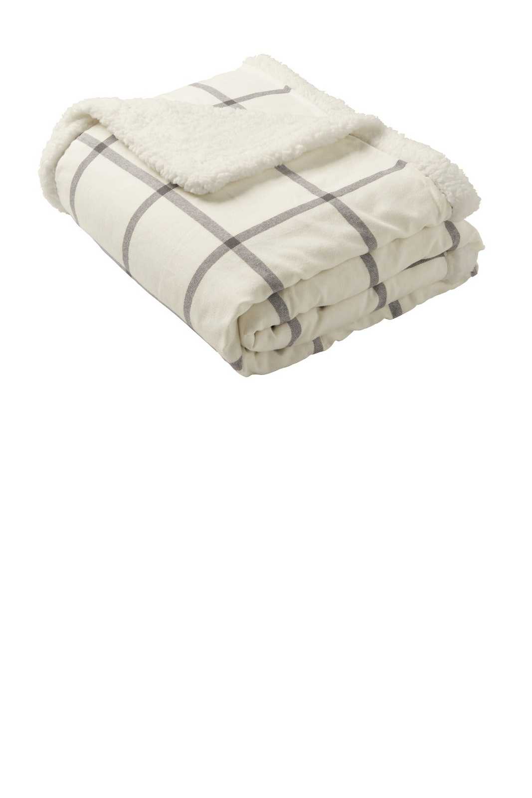 Port Authority BP43 Flannel Sherpa Blanket - Window Pane - HIT a Double - 1