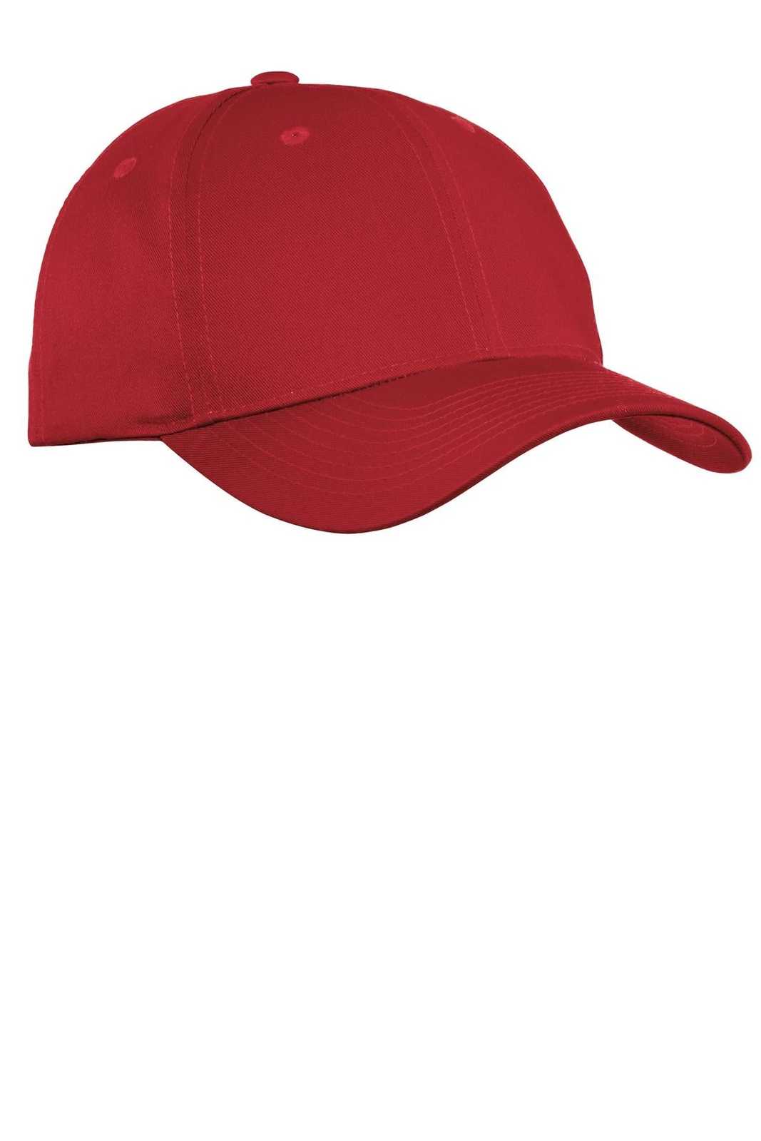 Port Authority C800 Fine Twill Cap - Red - HIT a Double - 1