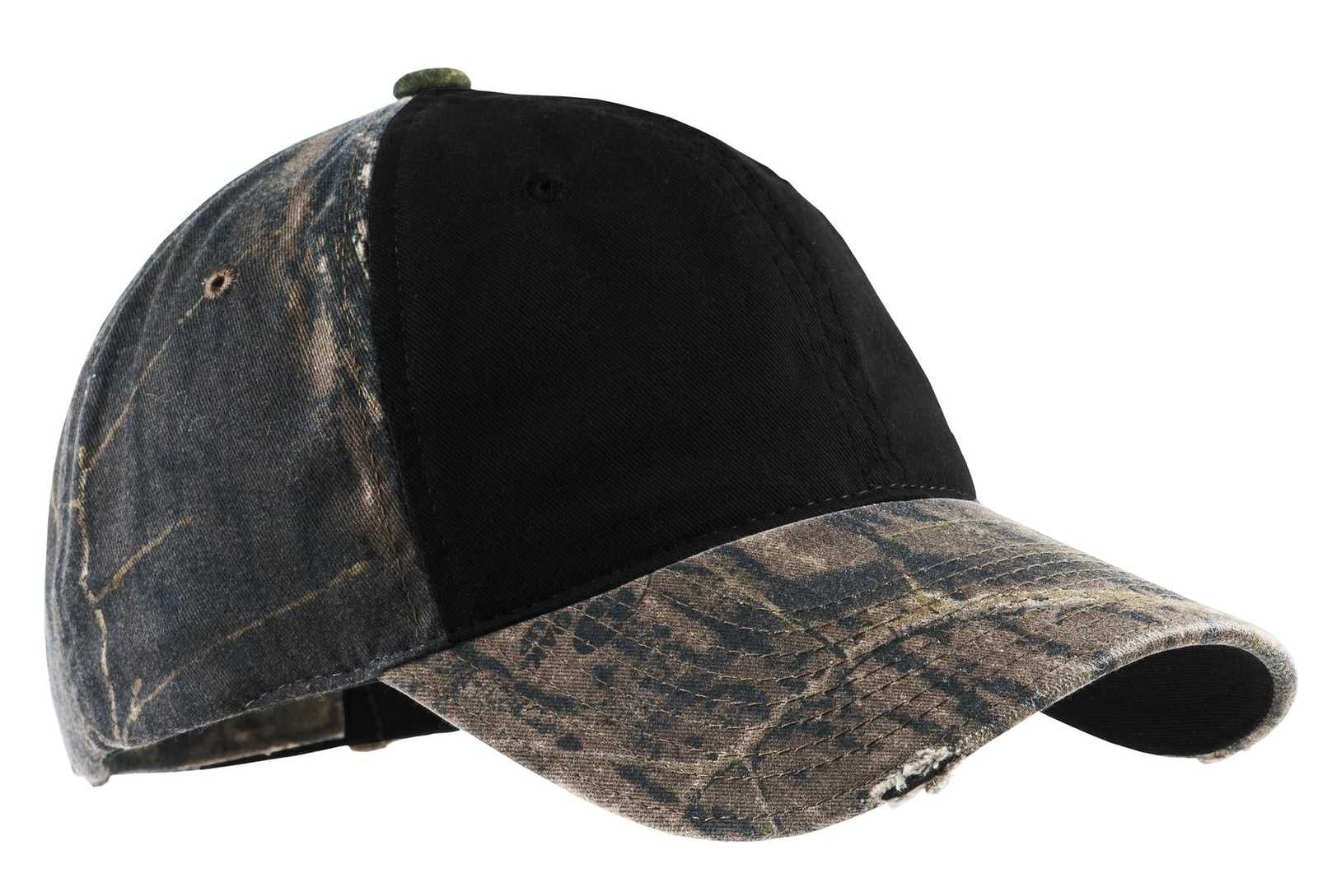 Port Authority C807 Camo Cap with Contrast Front Panel - Mossy Oak New Break-Up Black - HIT a Double - 1