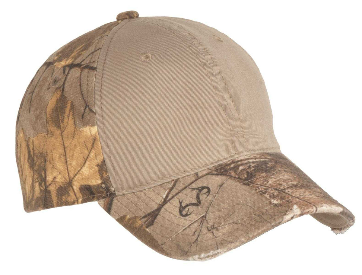 Port Authority C807 Camo Cap with Contrast Front Panel - Realtree Xtra Khaki - HIT a Double - 1