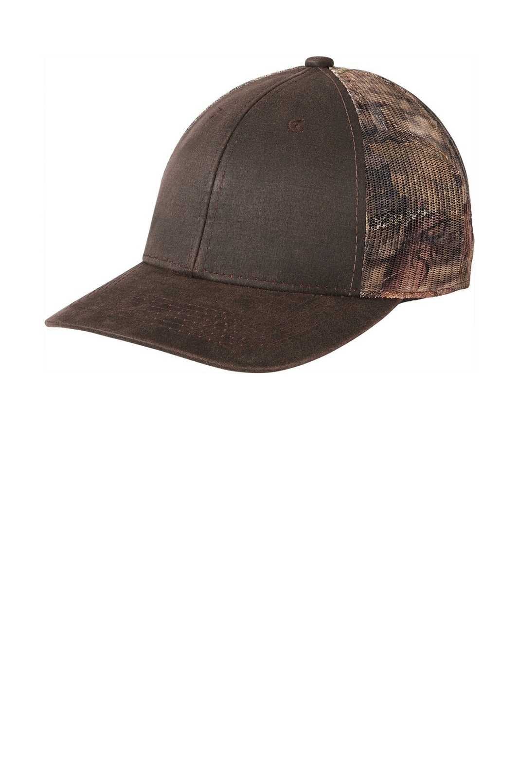 Port Authority C891 Pigment Print Camouflage Mesh Back Cap - Mossy Oak Break Up Country Brown - HIT a Double - 1
