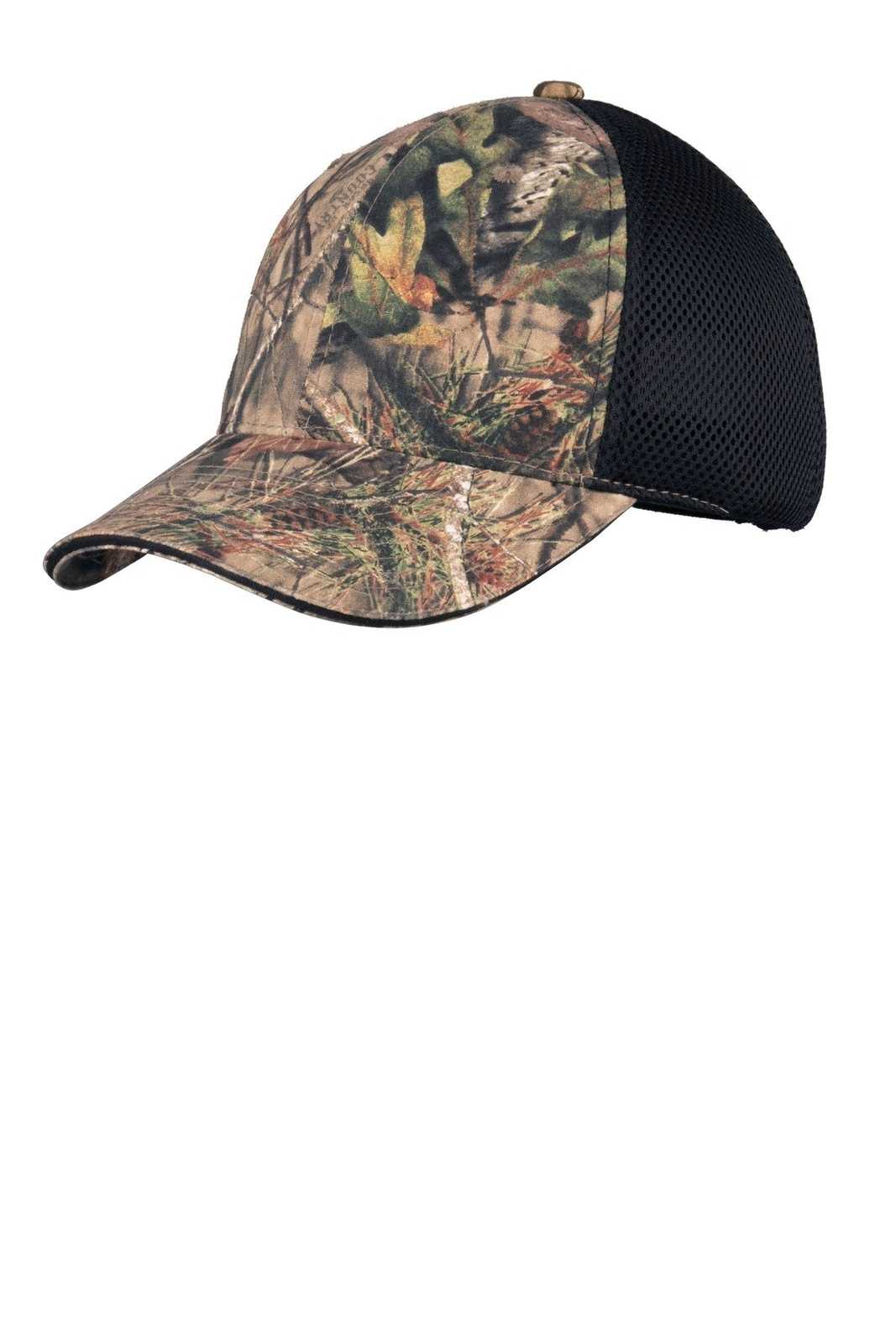 Port Authority C912 Camouflage Cap with Air Mesh Back - Mossy Oak Break-Up Country Black Mesh - HIT a Double - 1