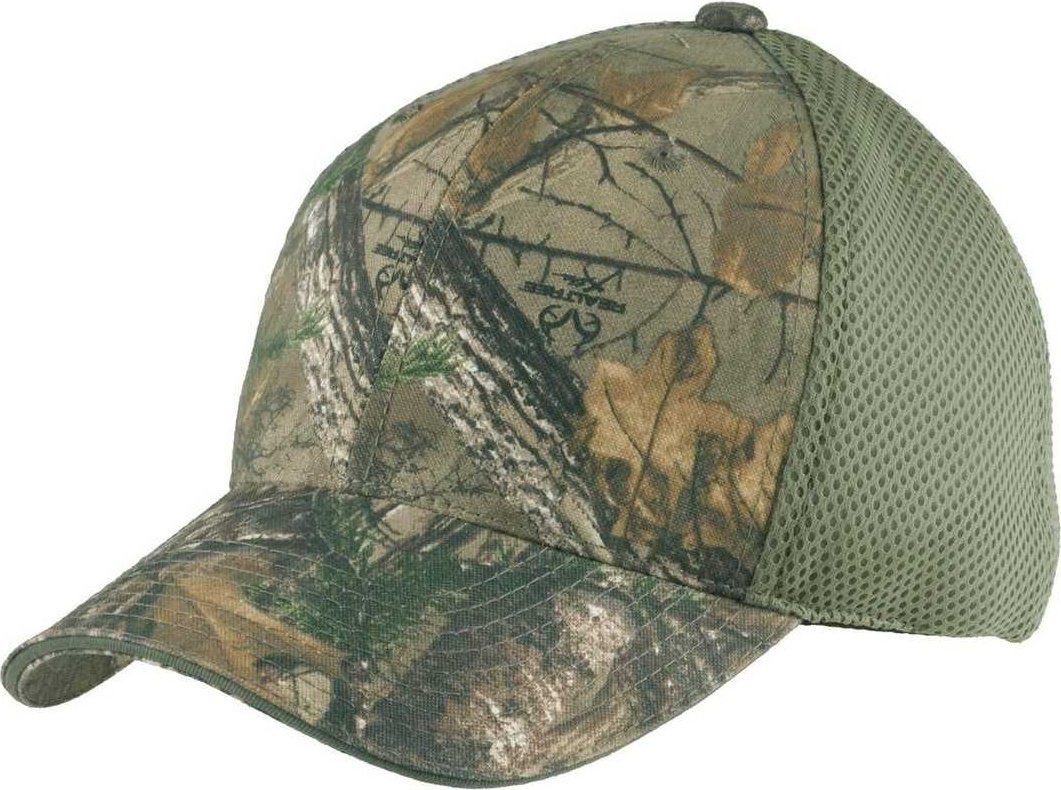 Port Authority C912 Camouflage Cap with Air Mesh Back - Realtree Xtra Green Mesh - HIT a Double - 1