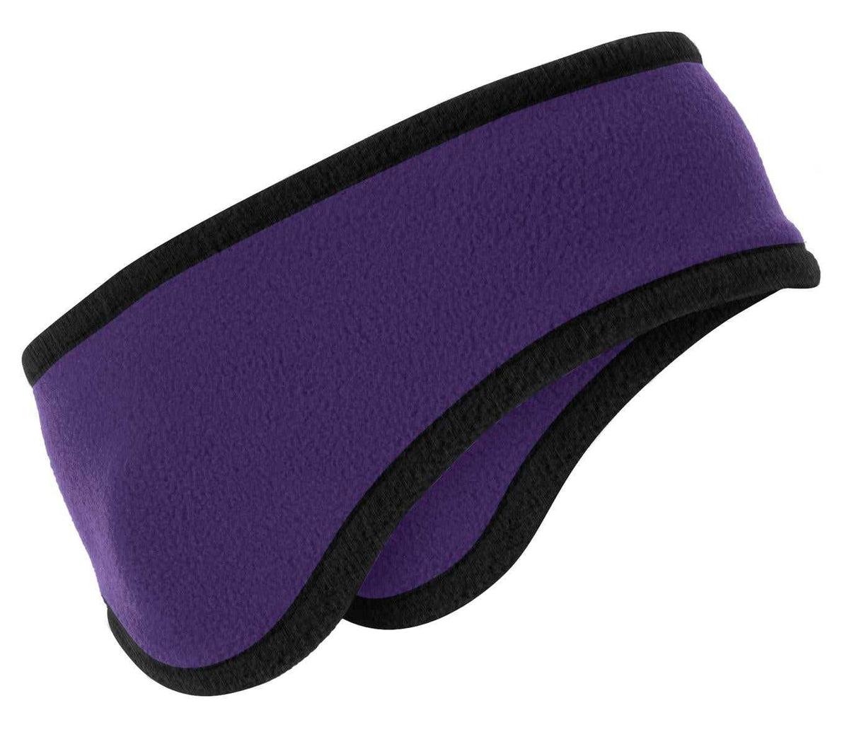 Port Authority C916 Two-Color Fleece Headband - Purple - HIT a Double - 1