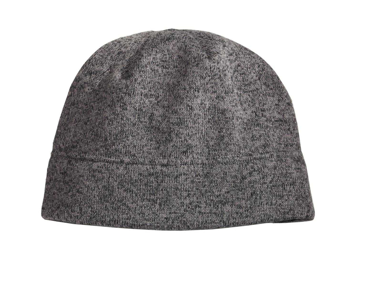 Port Authority C917 Heathered Knit Beanie - Gray Heather Black - HIT a Double - 1