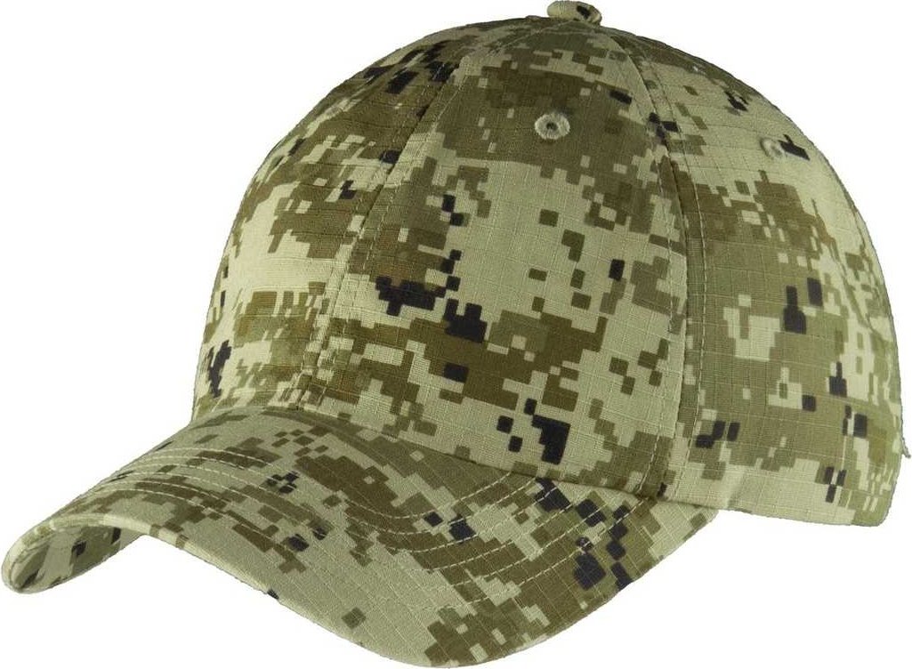 Port Authority C925 Digital Ripstop Camouflage Cap - Green Camo - HIT a Double - 1