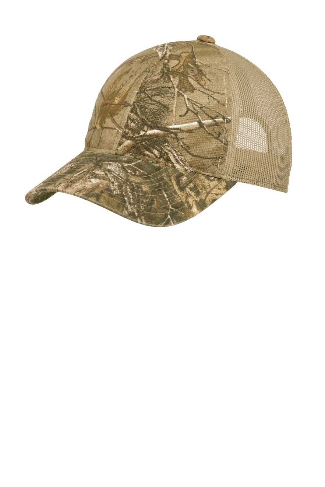 Port Authority C929 Unstructured Camouflage Mesh Back Cap - Realtree Xtra Tan - HIT a Double - 1