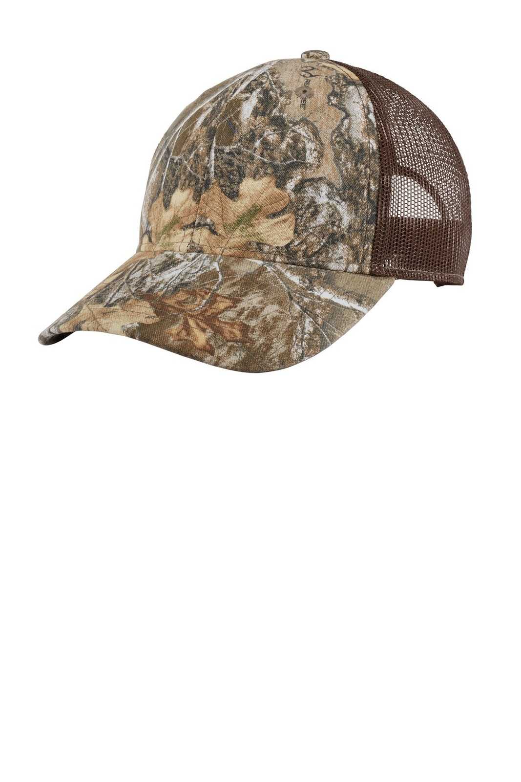 Port Authority C930 Structured Camouflage Mesh Back Cap - Realtree Edge - HIT a Double - 1