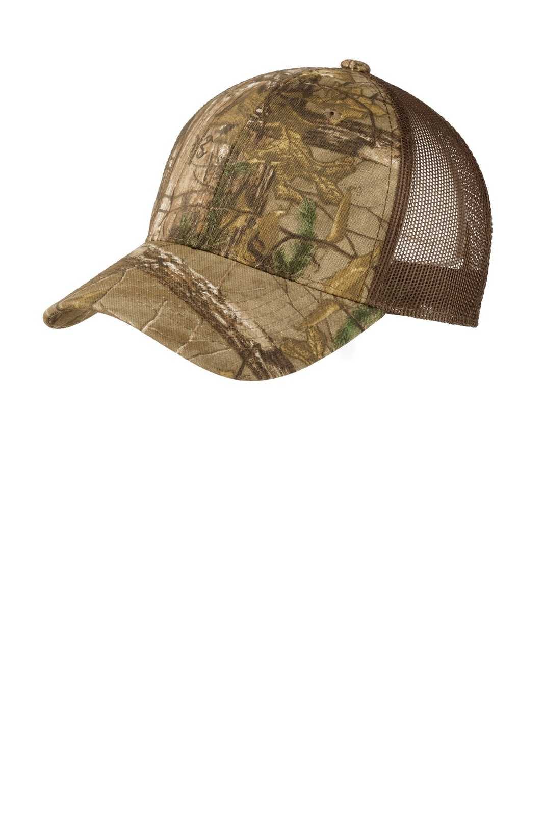 Port Authority C930 Structured Camouflage Mesh Back Cap - Realtree Xtra Brown - HIT a Double - 1