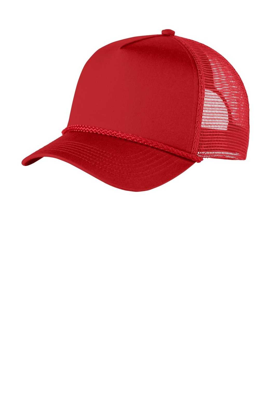 Port Authority C932 5-Panel Snapback Cap - Red - HIT a Double - 1