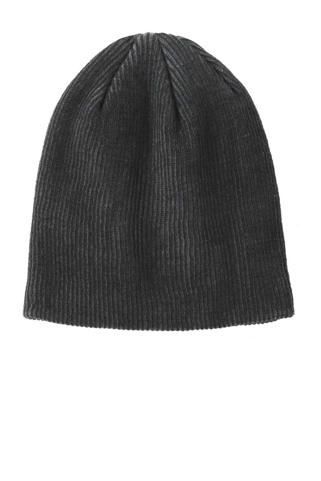 Port Authority C935 Rib Knit Slouch Beanie - Black Iron Gray - HIT a Double - 1