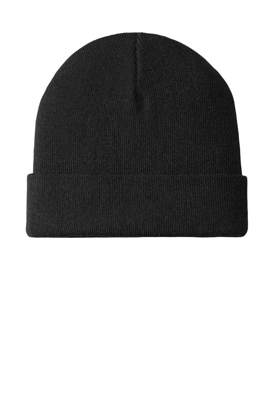 Port Authority C939 Knit Cuff Beanie - Black - HIT a Double - 1