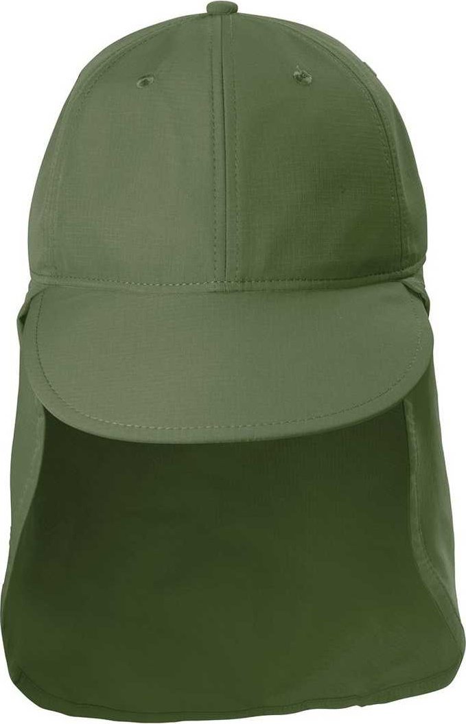 Port Authority C949 Outdoor UV Sun Shade Cap - Olive Leaf - HIT a Double - 1