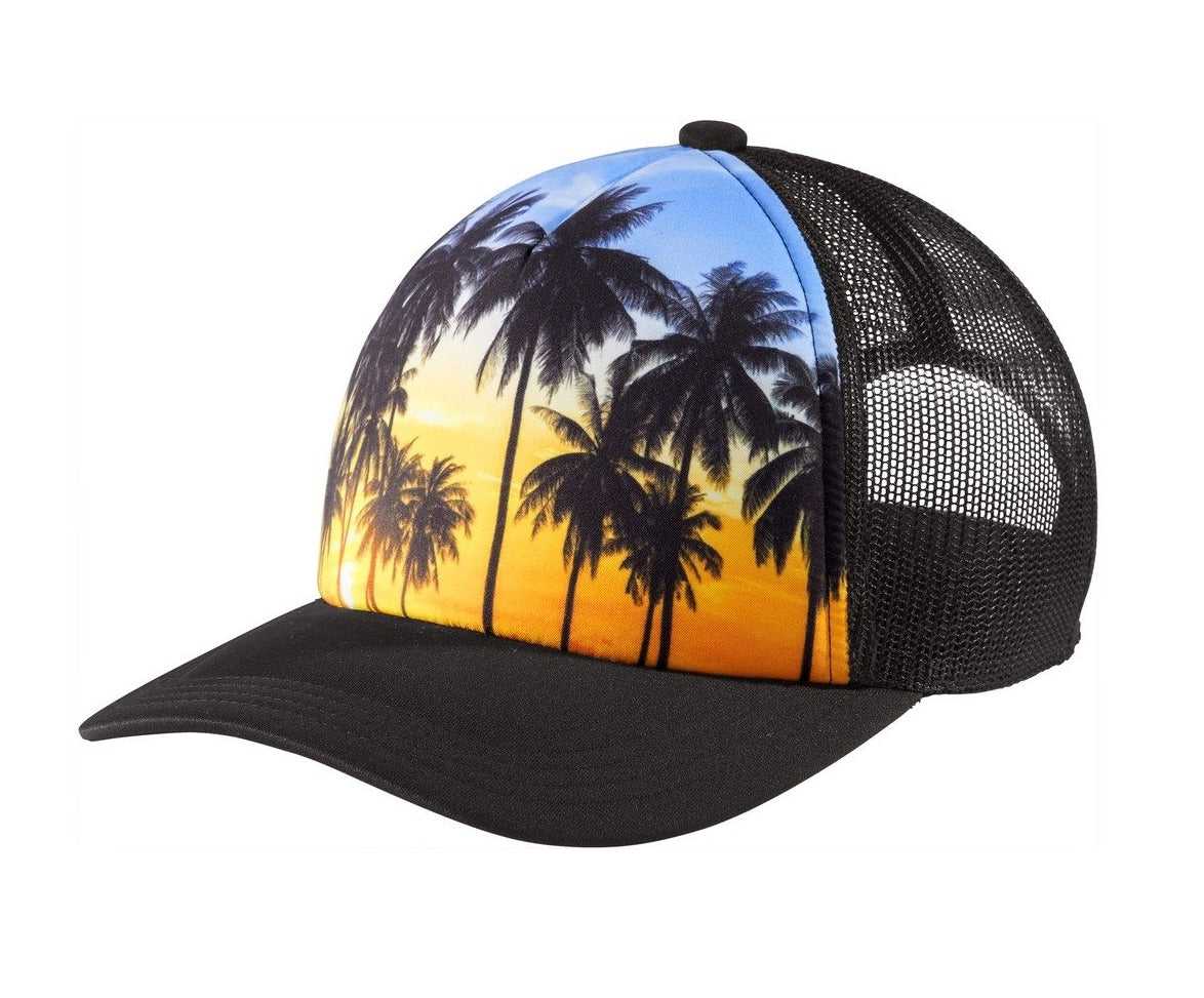 Port Authority C950 Photo Real Snapback Trucker Cap - Palm Trees - HIT a Double - 1
