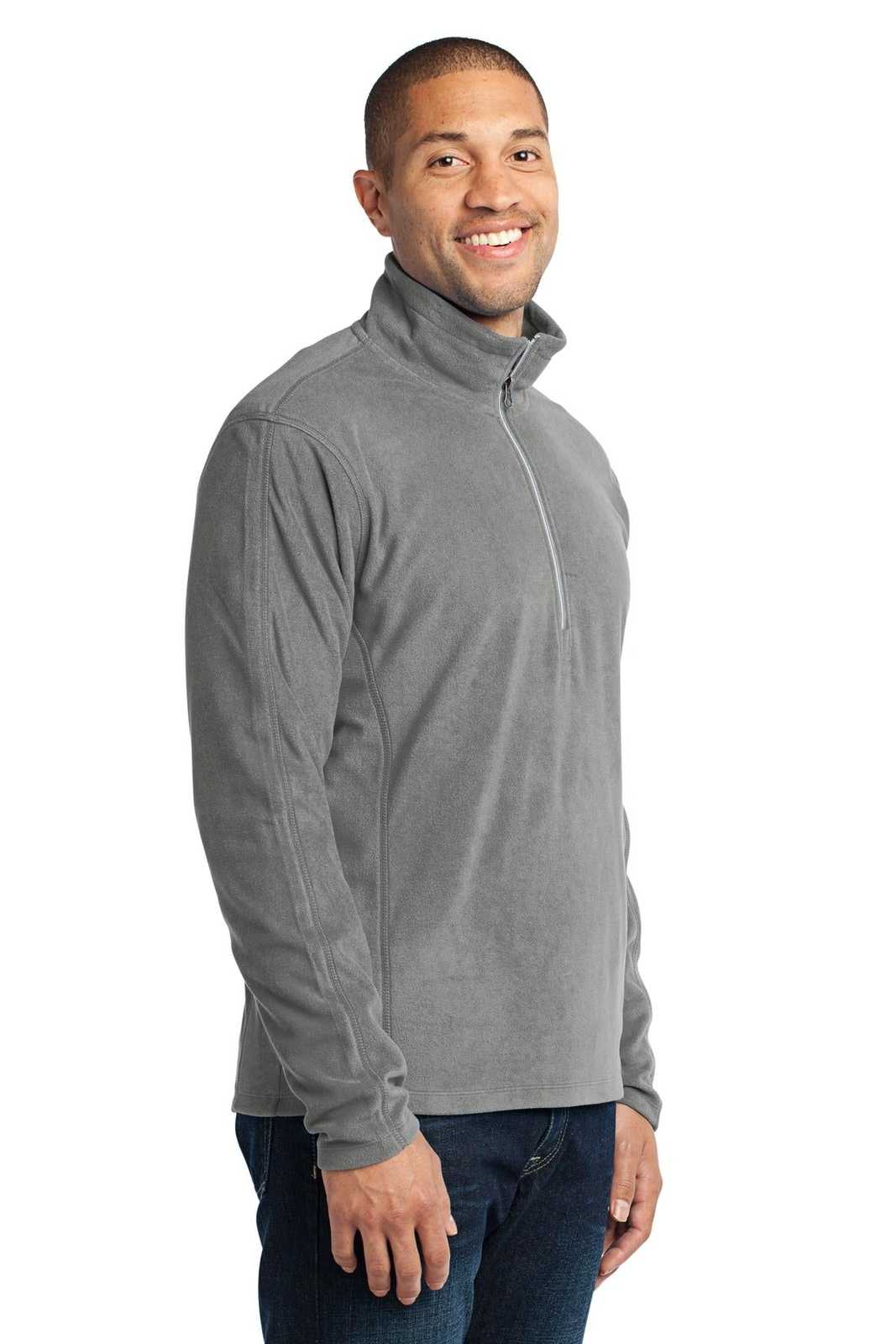 Port Authority F224 Microfleece 1/2-Zip Pullover - Pearl Gray - HIT a Double - 4