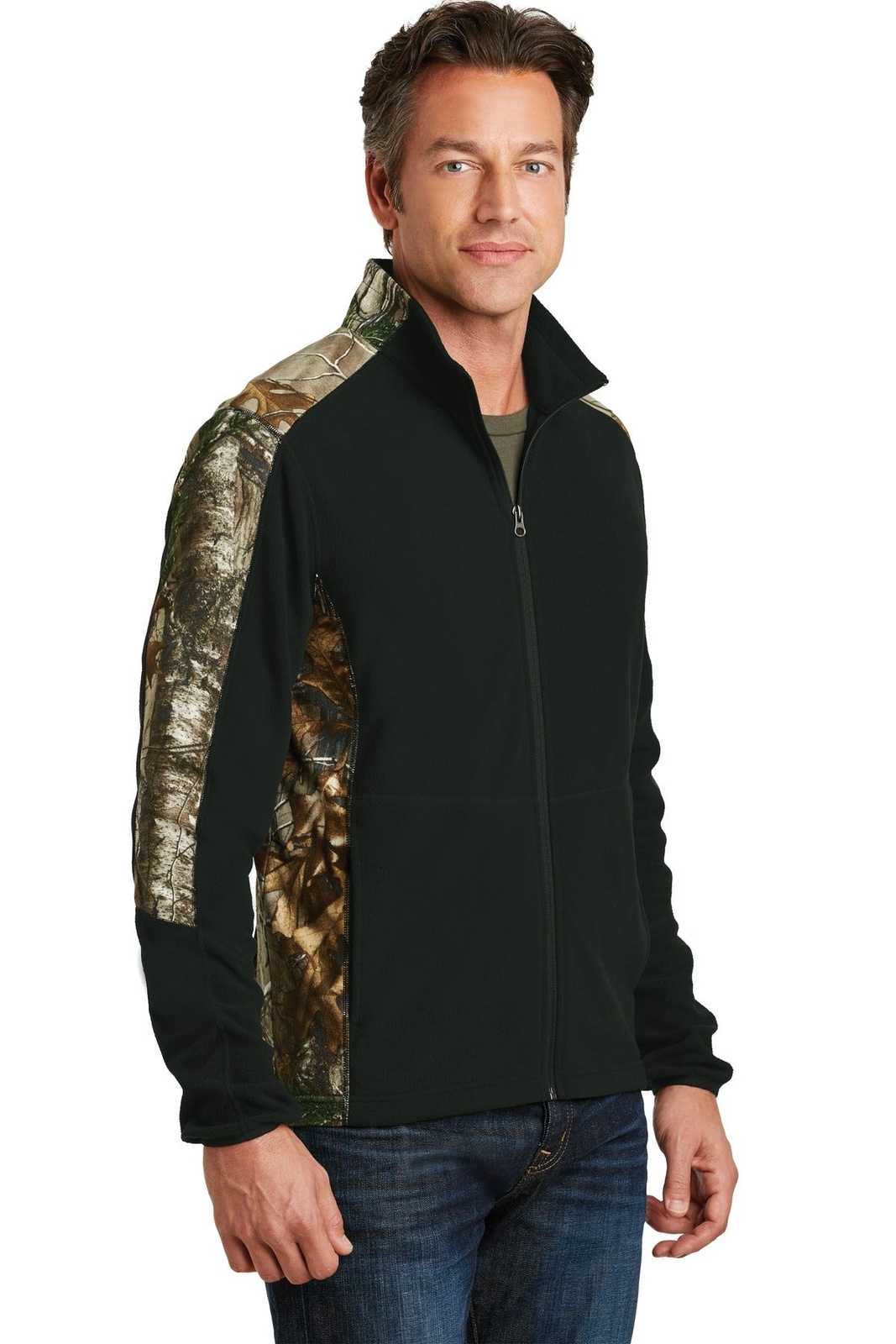 Port Authority F230C Camouflage Microfleece Full-Zip Jacket - Black Realtree Xtra - HIT a Double - 4