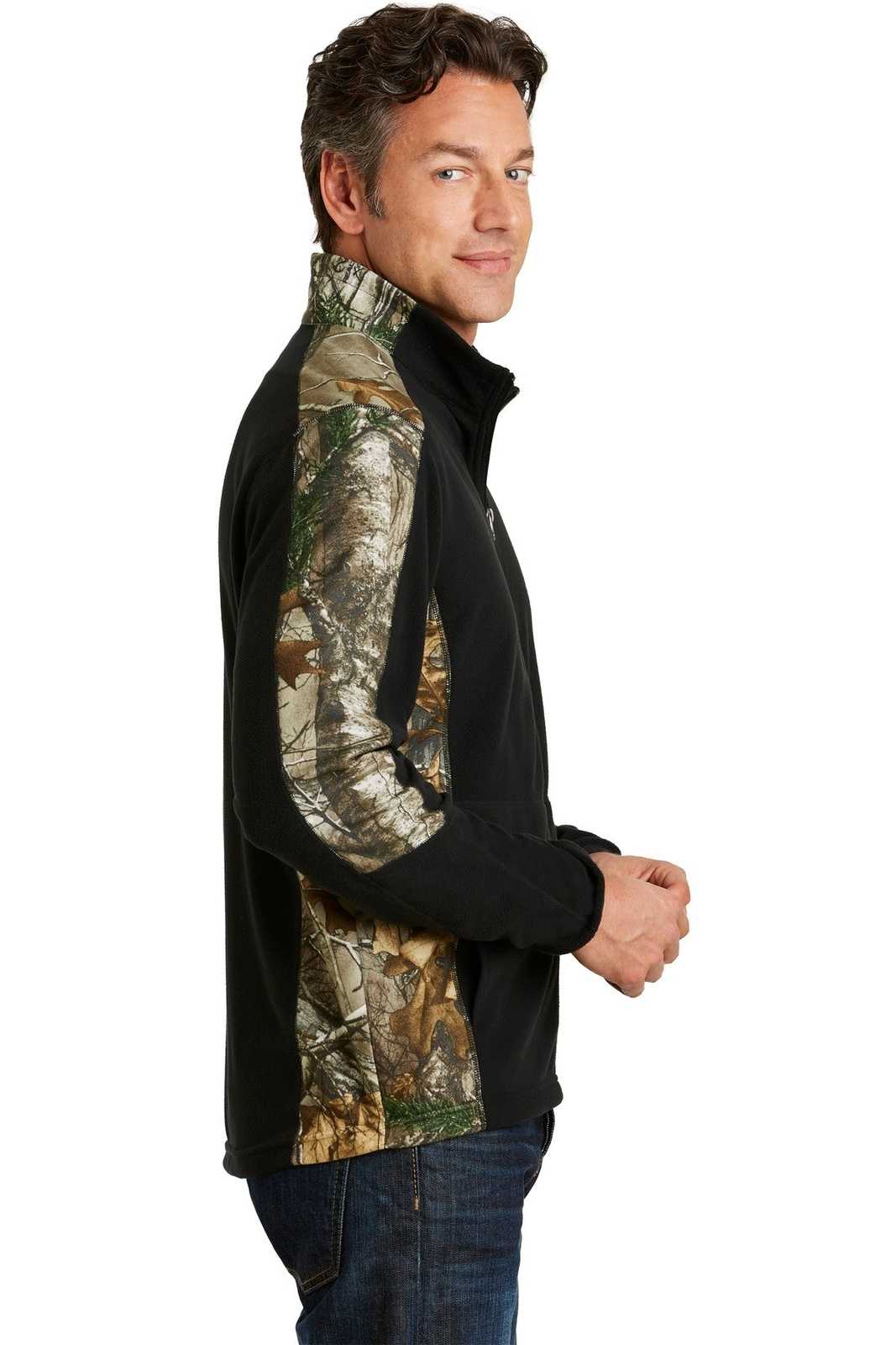 Port Authority F230C Camouflage Microfleece Full-Zip Jacket - Black Realtree Xtra - HIT a Double - 3
