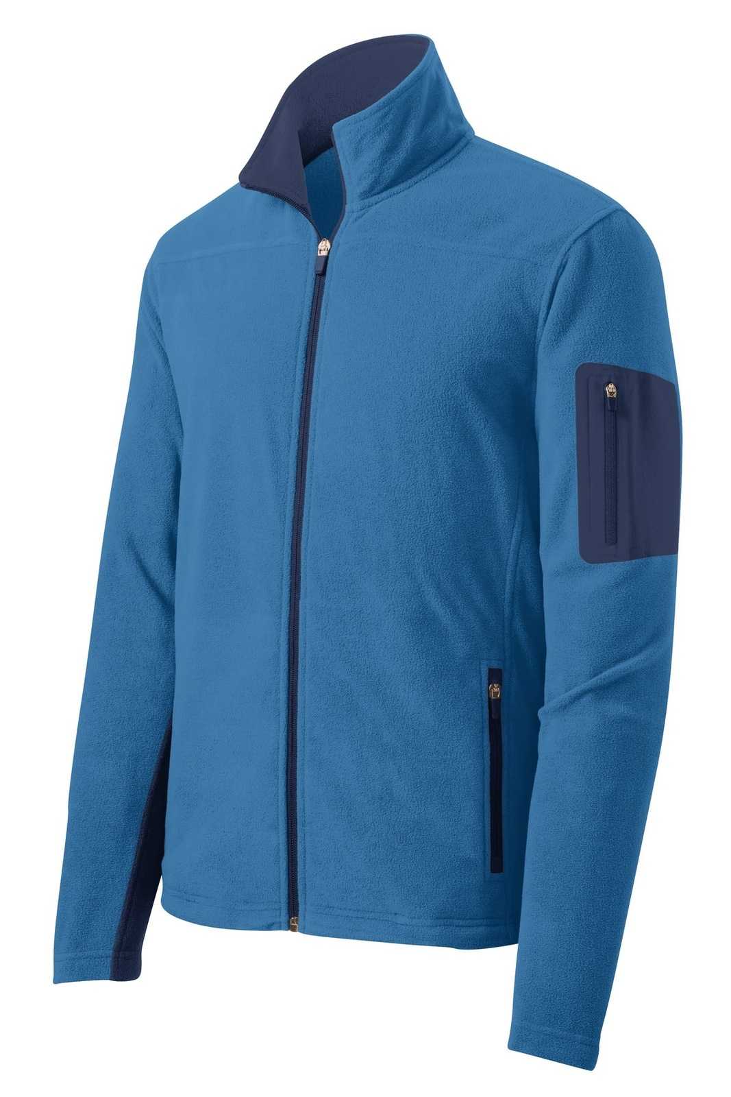 Port Authority F233 Summit Fleece Full-Zip Jacket - Regal Blue Dress Blue Navy - HIT a Double - 5
