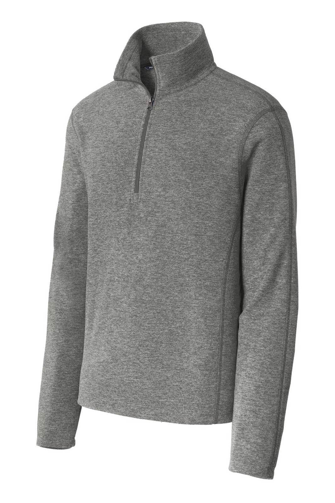 Port Authority F234 Heather Microfleece 1/2-Zip Pullover - Pearl Gray Heather - HIT a Double - 5