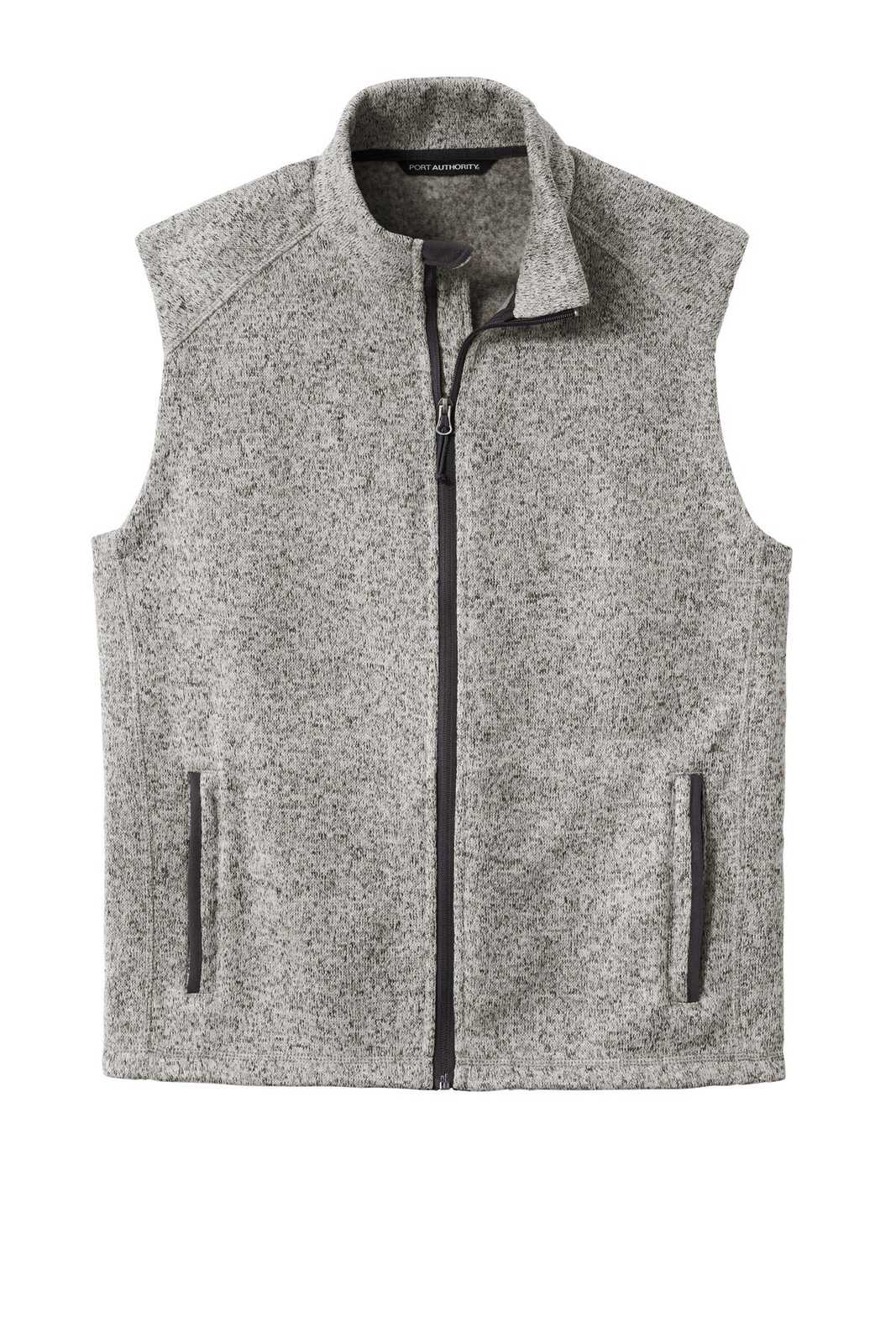Port Authority F236 Sweater Fleece Vest - Gray Heather - HIT a Double - 5
