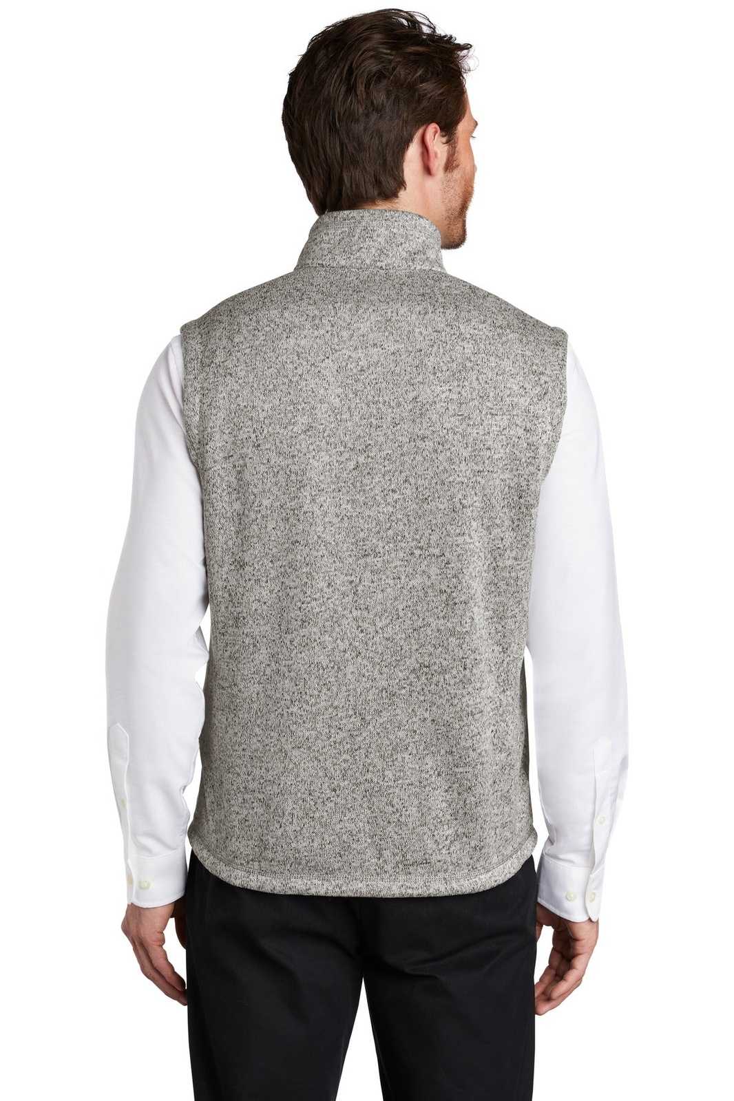 Port Authority F236 Sweater Fleece Vest - Gray Heather - HIT a Double - 2